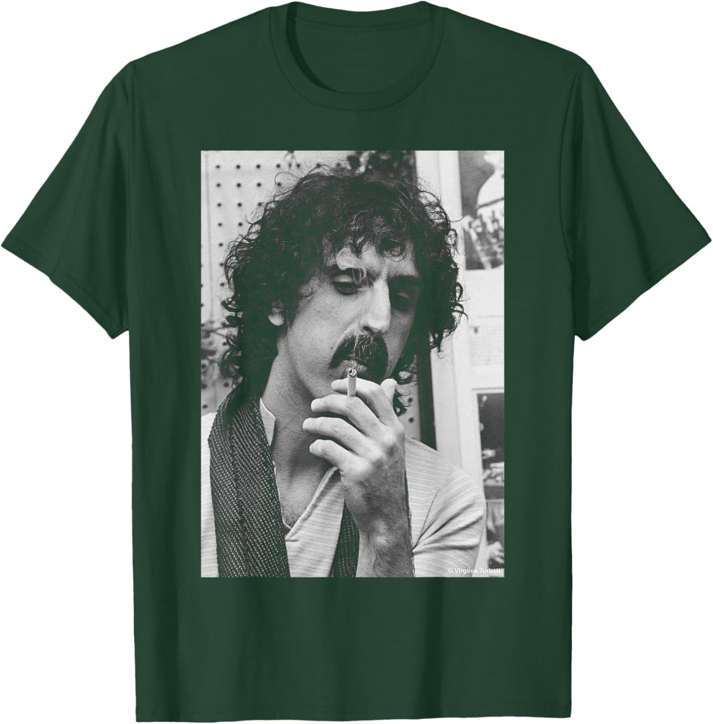 Smoking Frank Zappa by Virgina Turbett T-Shirt - T-Shirt | Forest