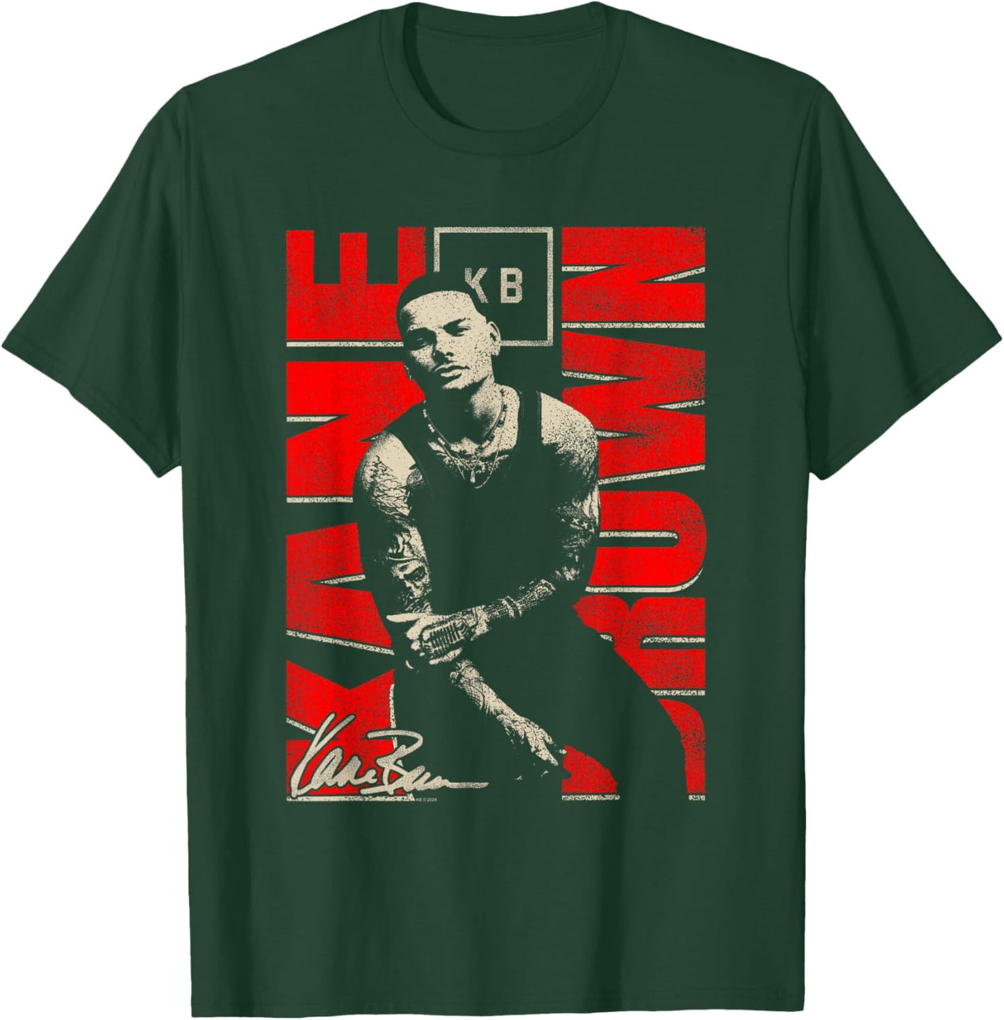 Kane Brown KB Signature Distressed T-Shirt - T-Shirt | Forest