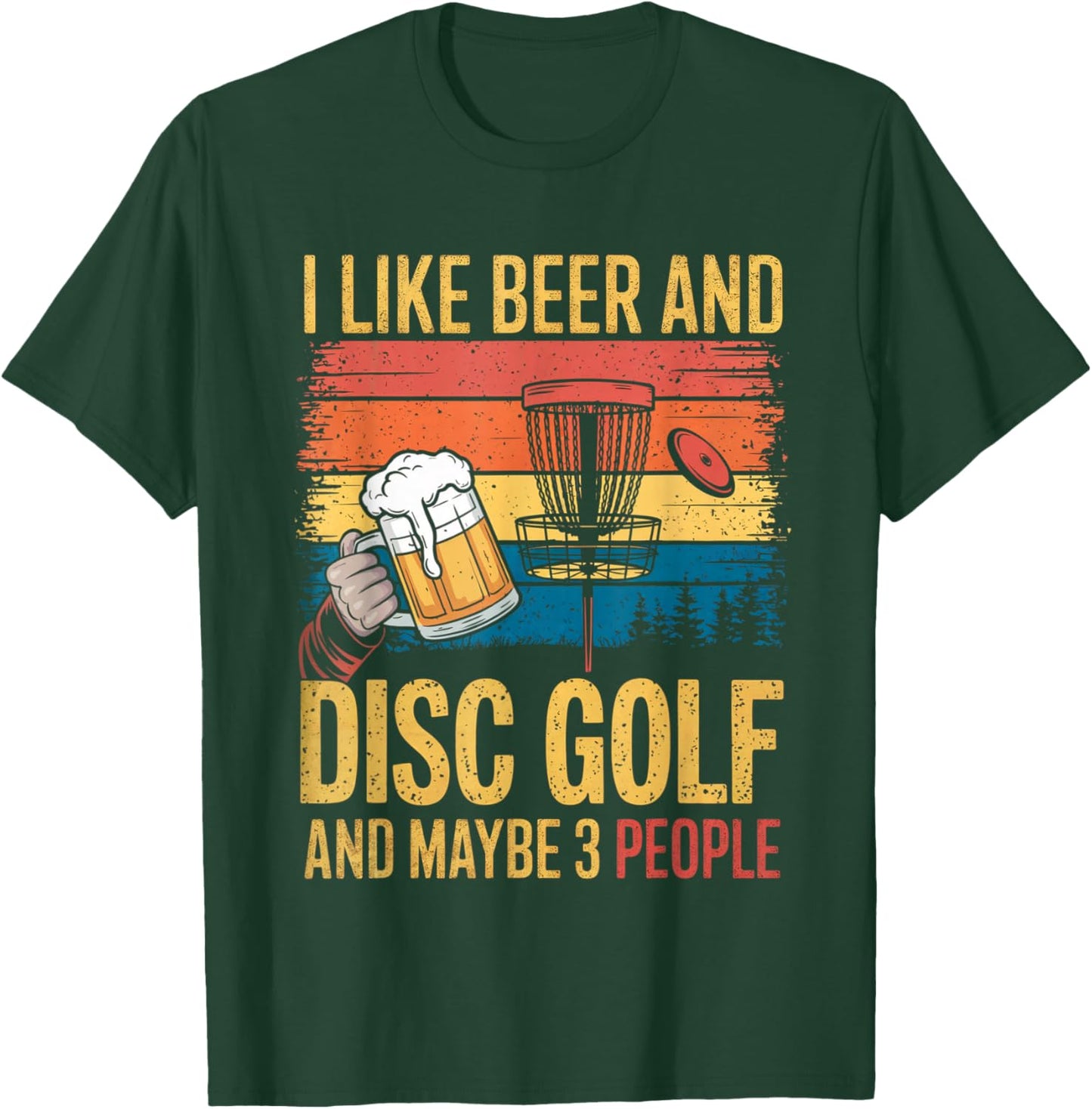 Funny Disc Golf Design Women Disc Golf Player Beer T-Shirt - T-Shirt | Forest