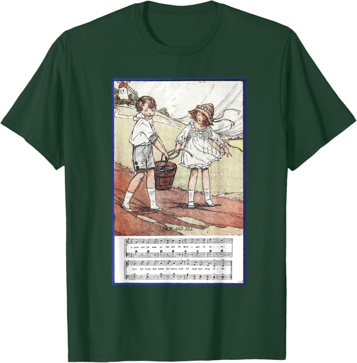 Jack and Jill, Kids Nursery Rytme, Poem Song for Children T-Shirt - T-Shirt | Forest