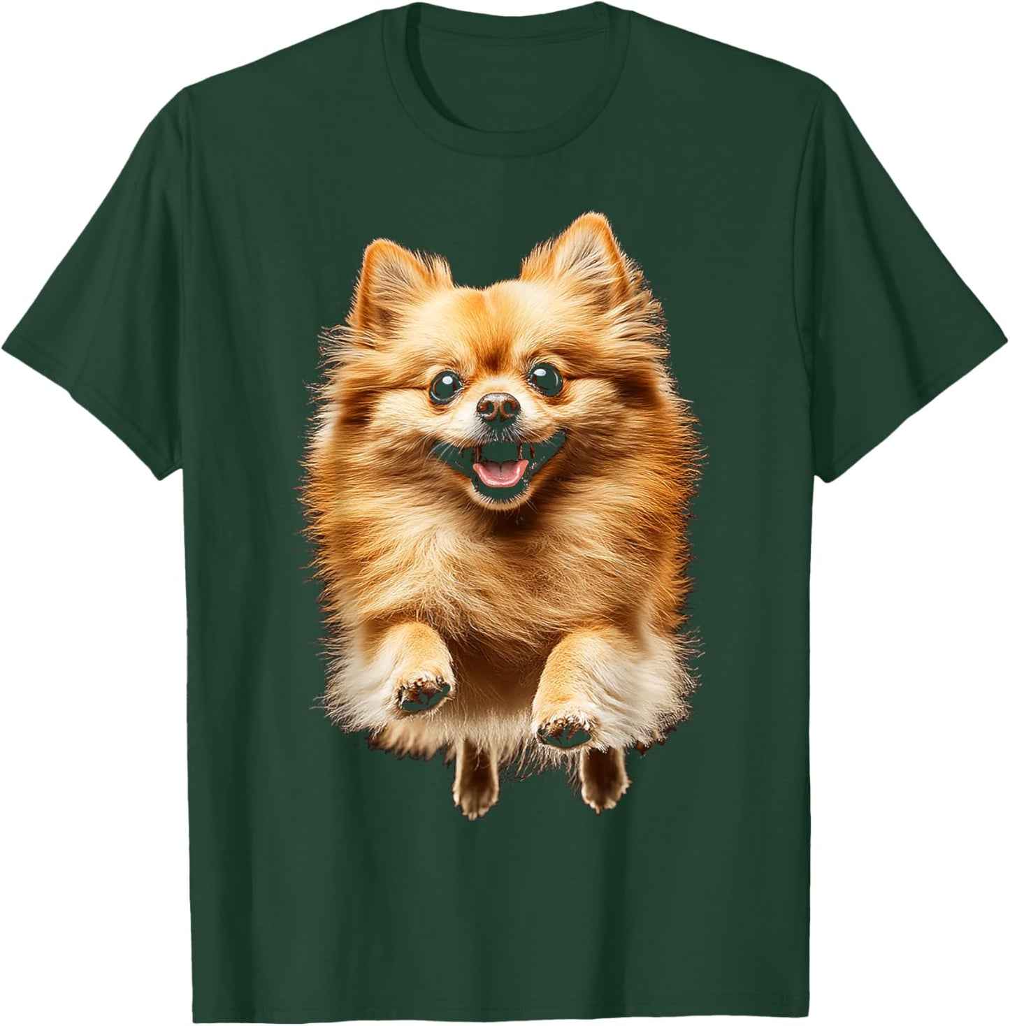 Pomeranian Dog Graphic Pet Artwork Pomeranian Men Women Kids T-Shirt - T-Shirt | Forest