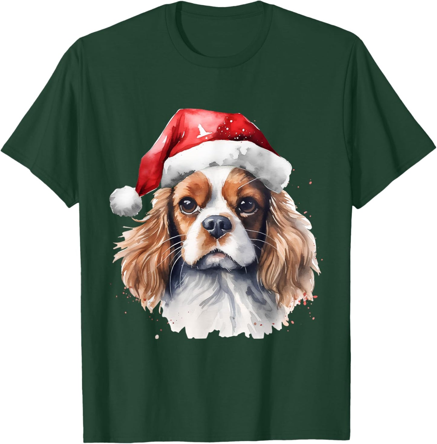 Cavalier King Charles Christmas Dog T-Shirt - T-Shirt | Forest