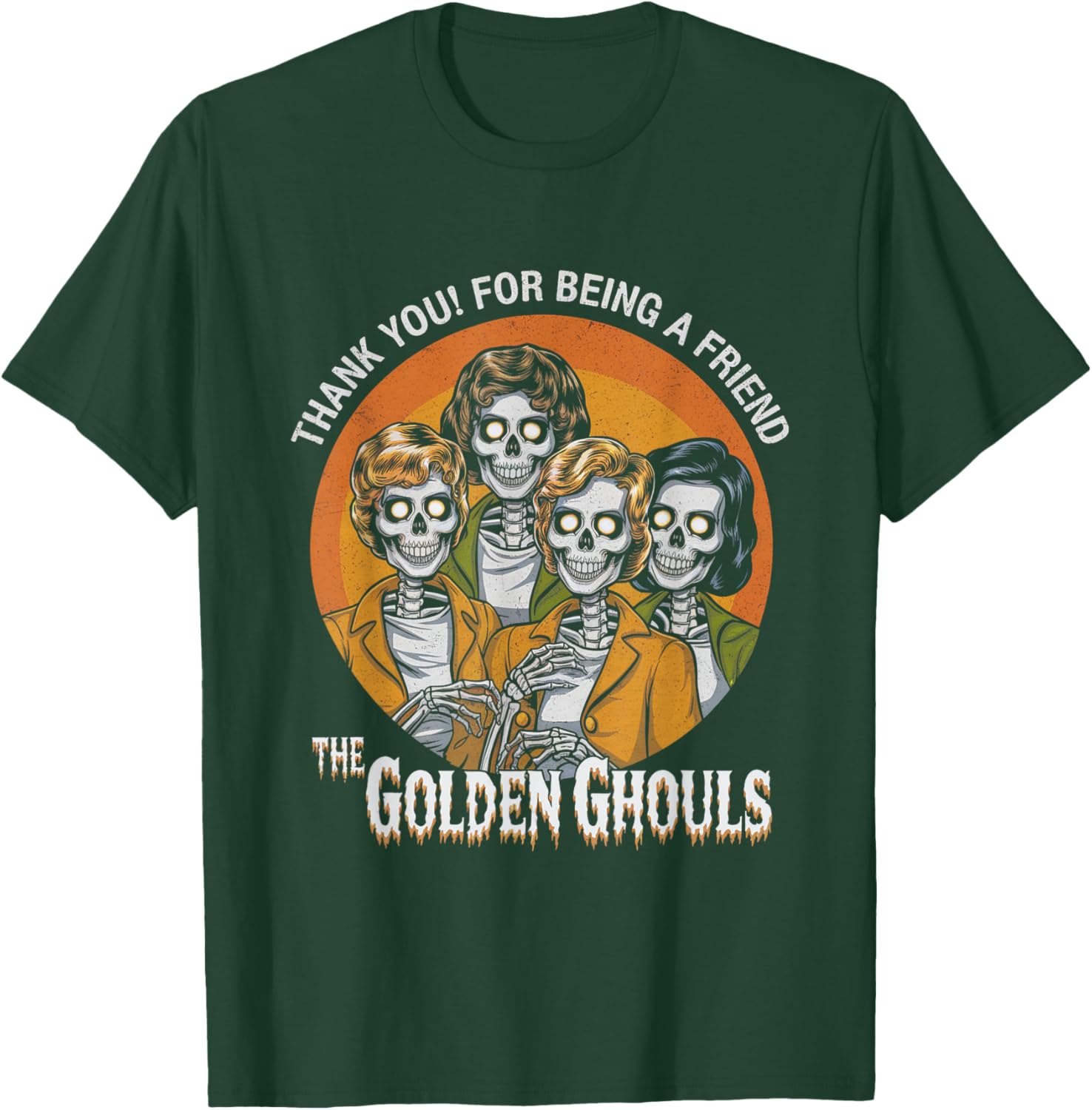 Vintage The Golden Ghouls Halloween Women Halloween T-Shirt - T-Shirt | Forest