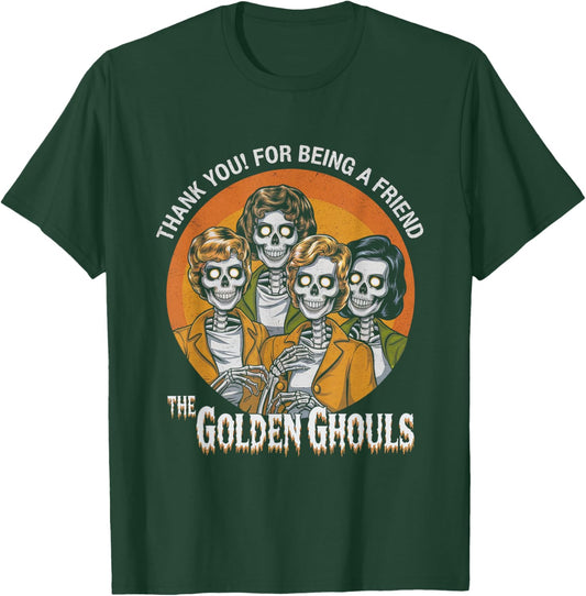 Vintage The Golden Ghouls Halloween Women Halloween T-Shirt - T-Shirt | Forest