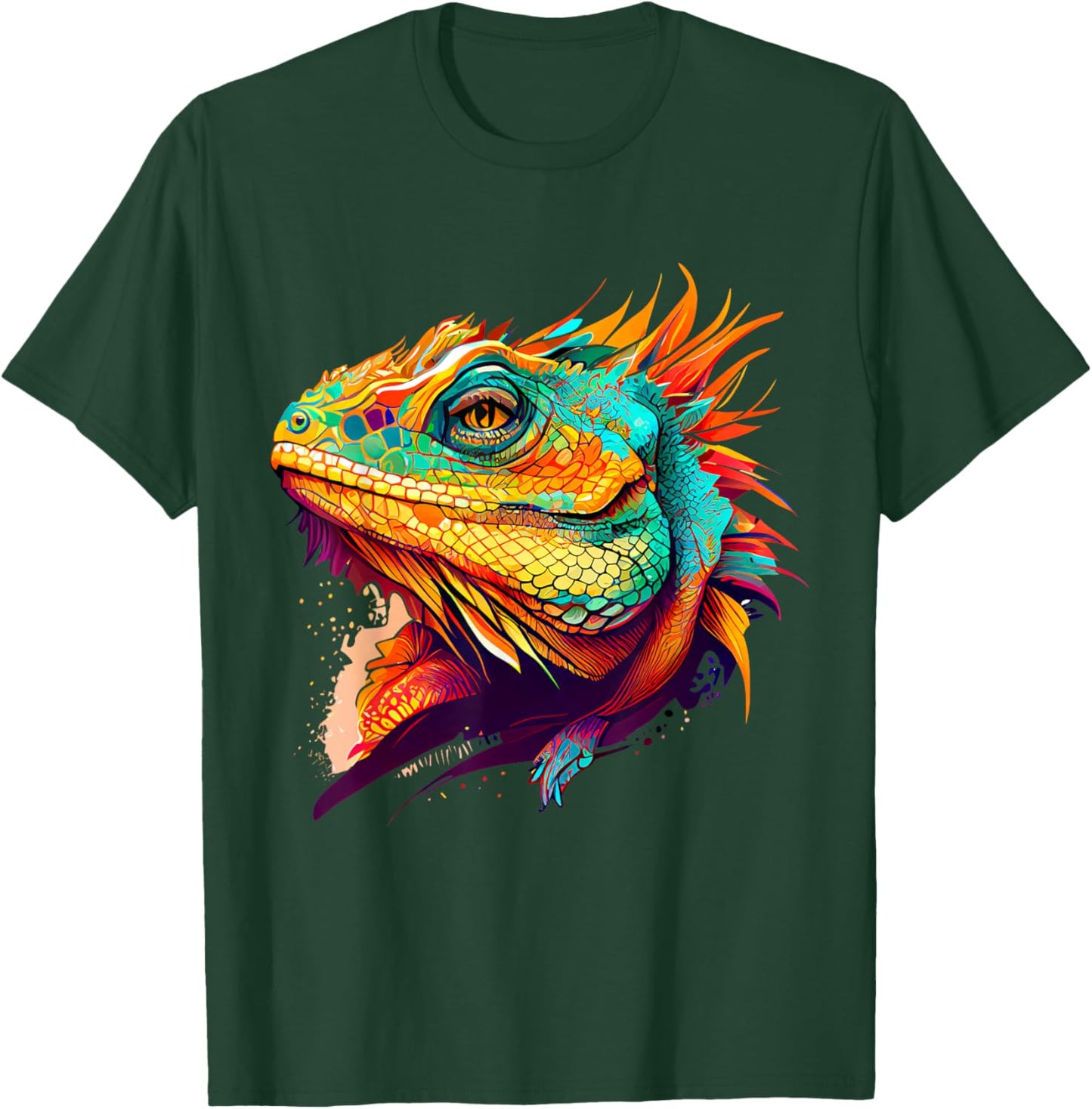 Vibrant Iguana T-Shirt - T-Shirt | Forest