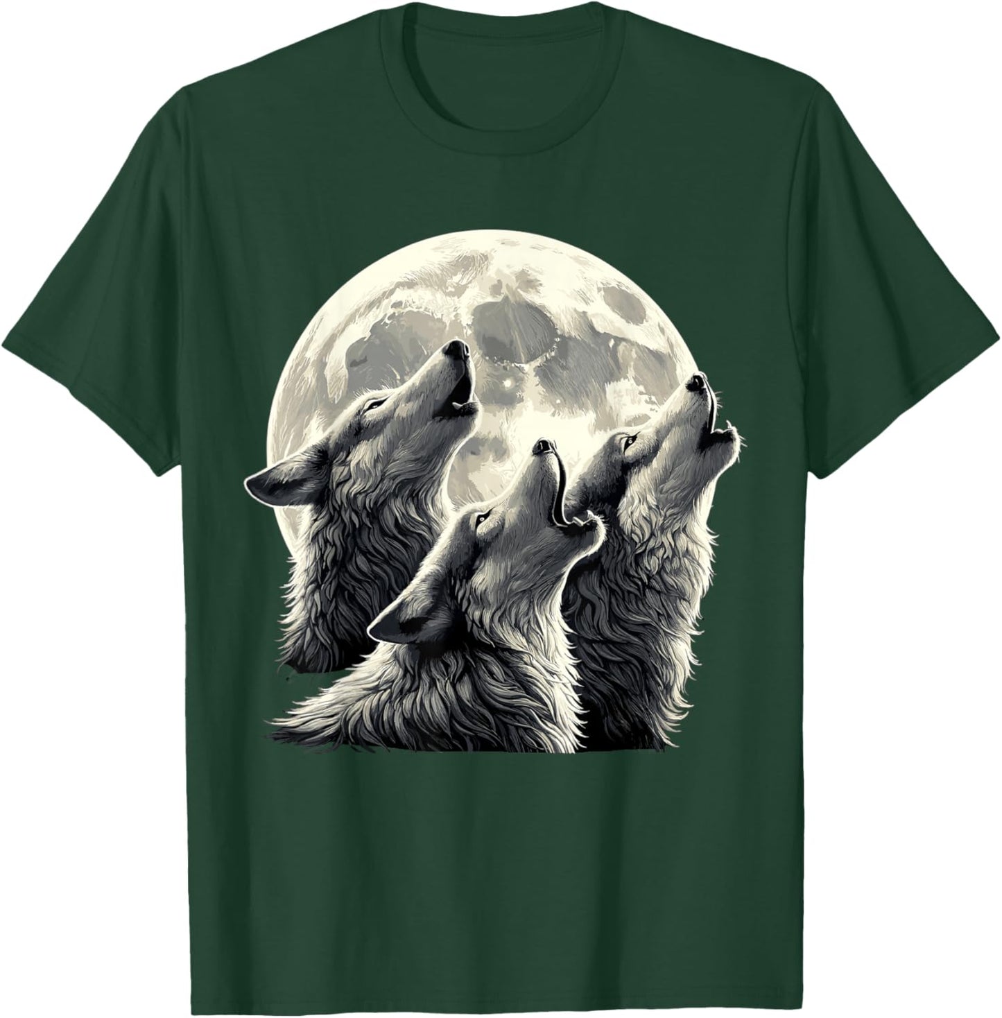 Howling Wolves Moon Wolf T-Shirt - T-Shirt | Forest