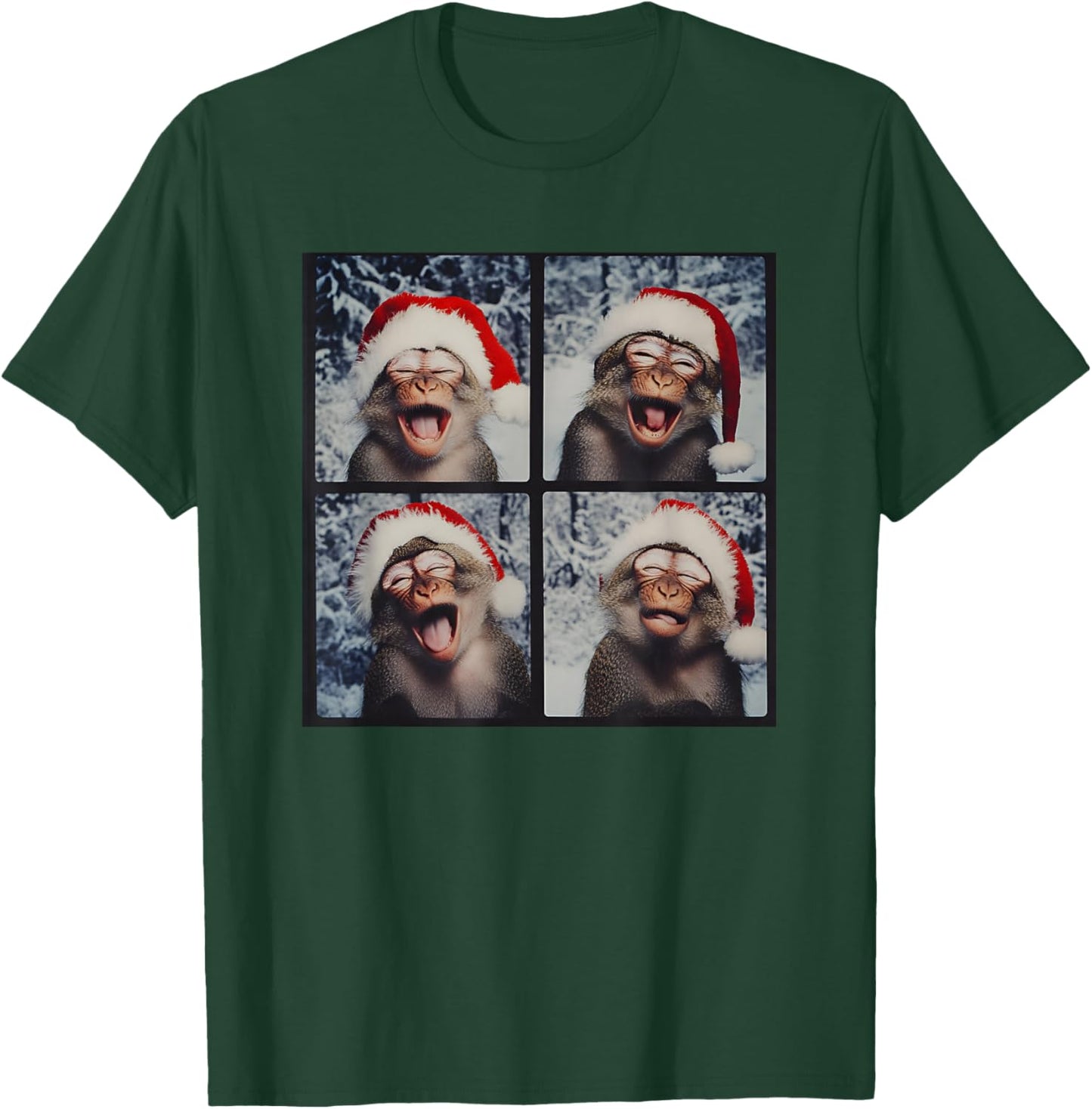 Christmas Chimp Men Kids Women Funny Monkey T-Shirt - T-Shirt | Forest