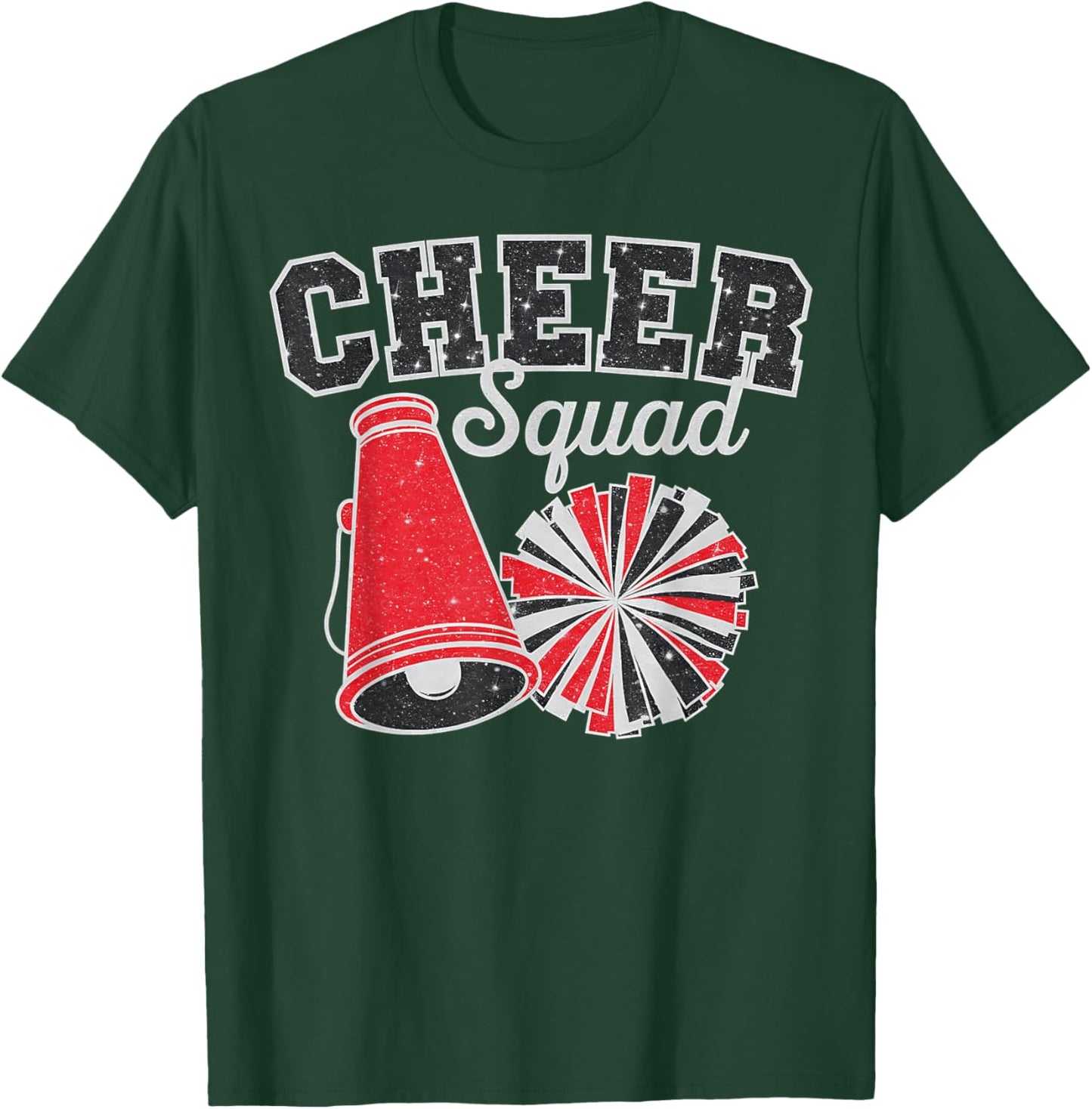 Cheer Squad Funny Cheerleader Cheerleading Red Women Girl T-Shirt - T-Shirt | Forest