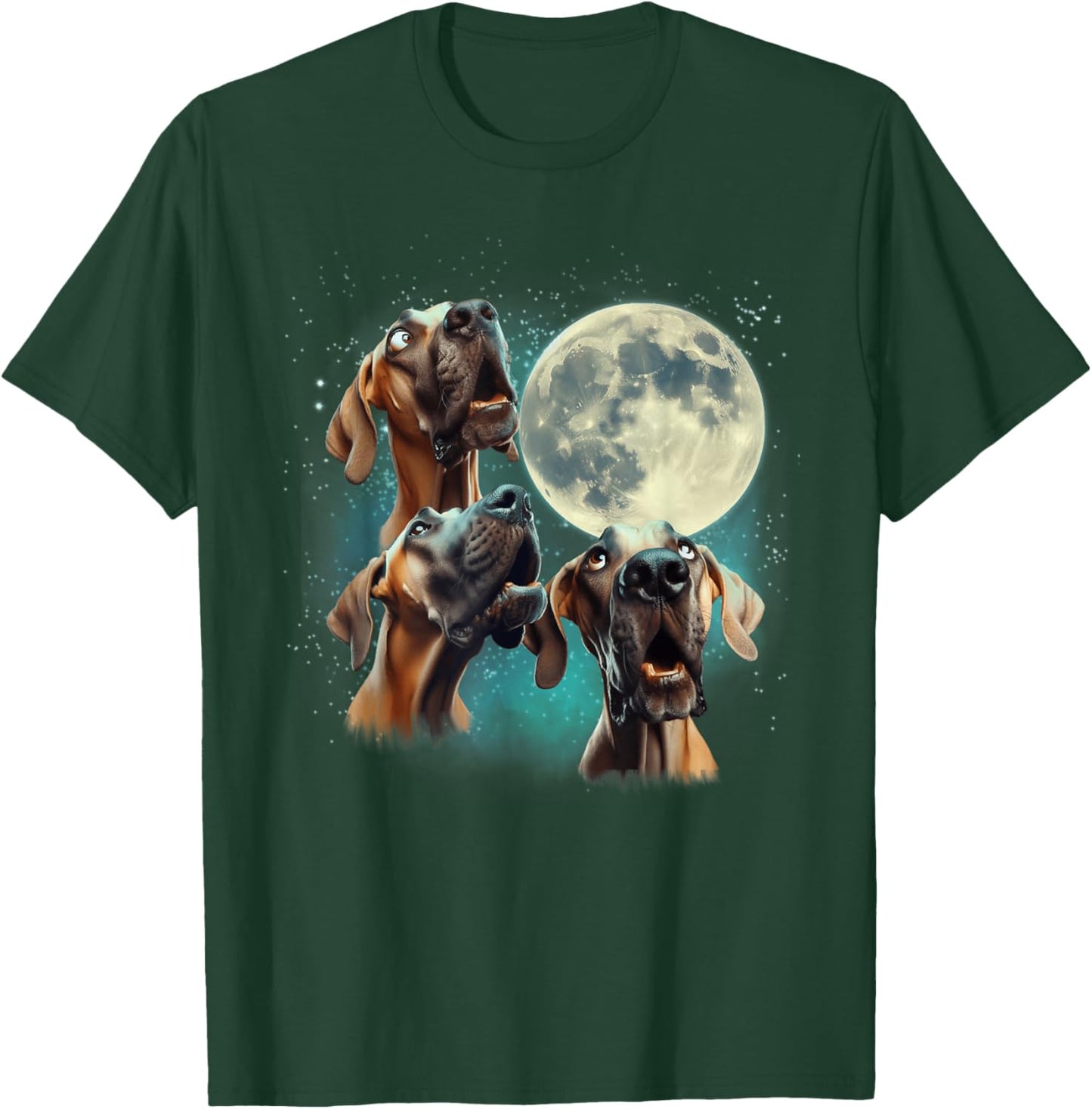 Funny Three Dog Moon, 3 Great Dane Fawn Natural, Weird Meme Men Women Kids T-Shirt - T-Shirt | Forest
