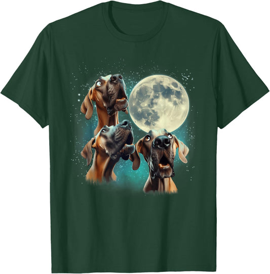Funny Three Dog Moon, 3 Great Dane Fawn Natural, Weird Meme Men Women Kids T-Shirt - T-Shirt | Forest