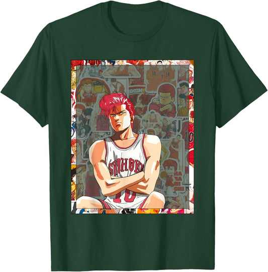 Bokchu Hanamichi Sakuragi -Adults Anime Black Small Classic Fit Short Sleeve T-Shirt - T-Shirt | Forest