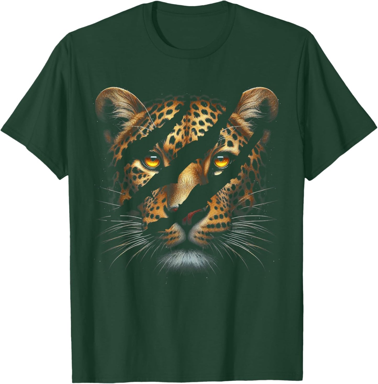 Leopard Cheetah Tiger Leopard Face Lion Cat T-Shirt - T-Shirt | Forest