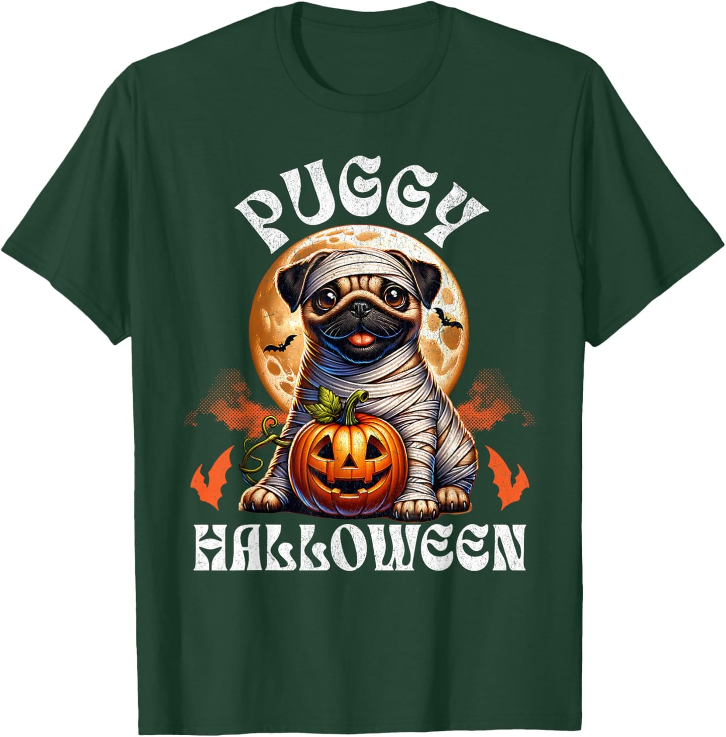 Halloween Costume Pug Halloween Puggy Halloween T-Shirt - T-Shirt | Forest