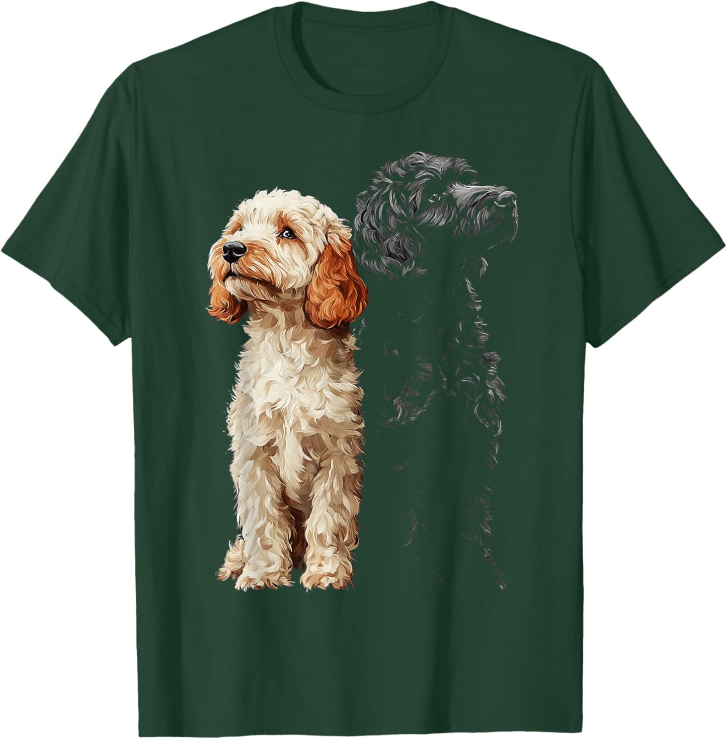 Labradoodle Dog Motif Pet Illustration Labradoodle Women Kids T-Shirt - T-Shirt | Forest