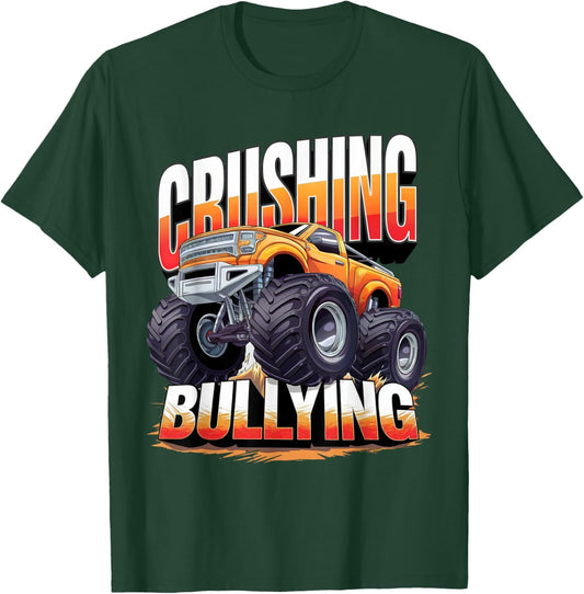 Crushing Bullying Monster Truck Orange Unity Day T-Shirt - T-Shirt | Forest