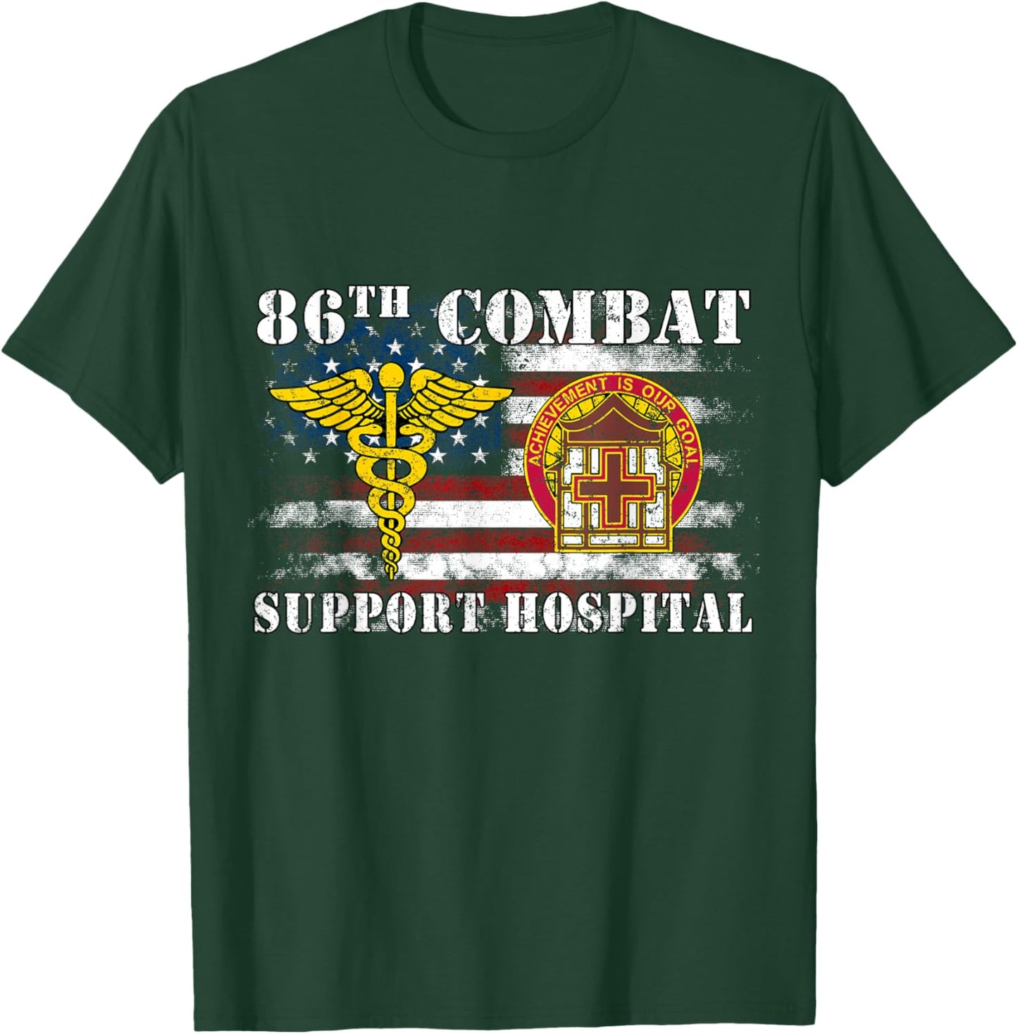 86th Combat Support Hospital Veterans Day Vintage Gifts T-Shirt - T-Shirt | Forest