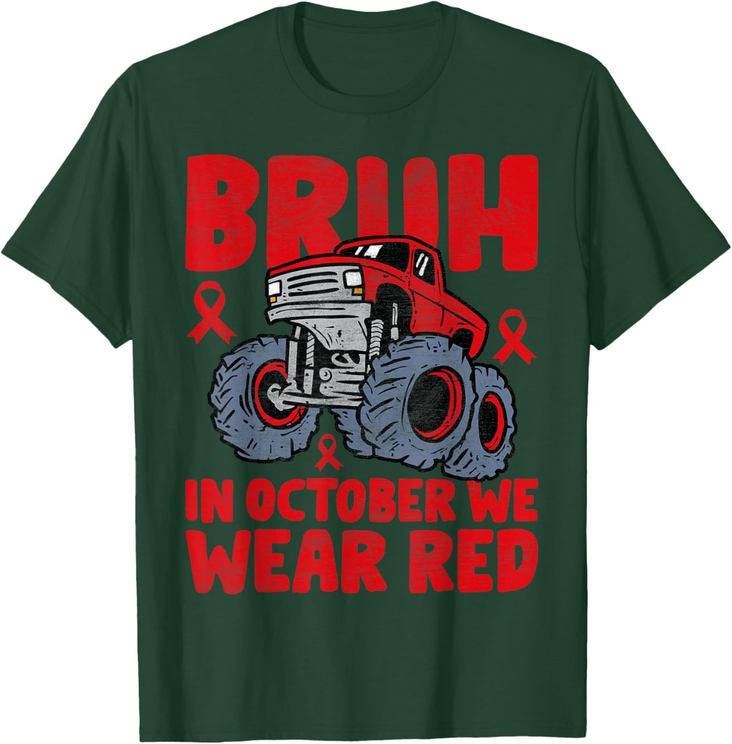 Red Ribbon Week Shirt for Kids Boys Bruh In October Wear Red T-Shirt - T-Shirt | Forest