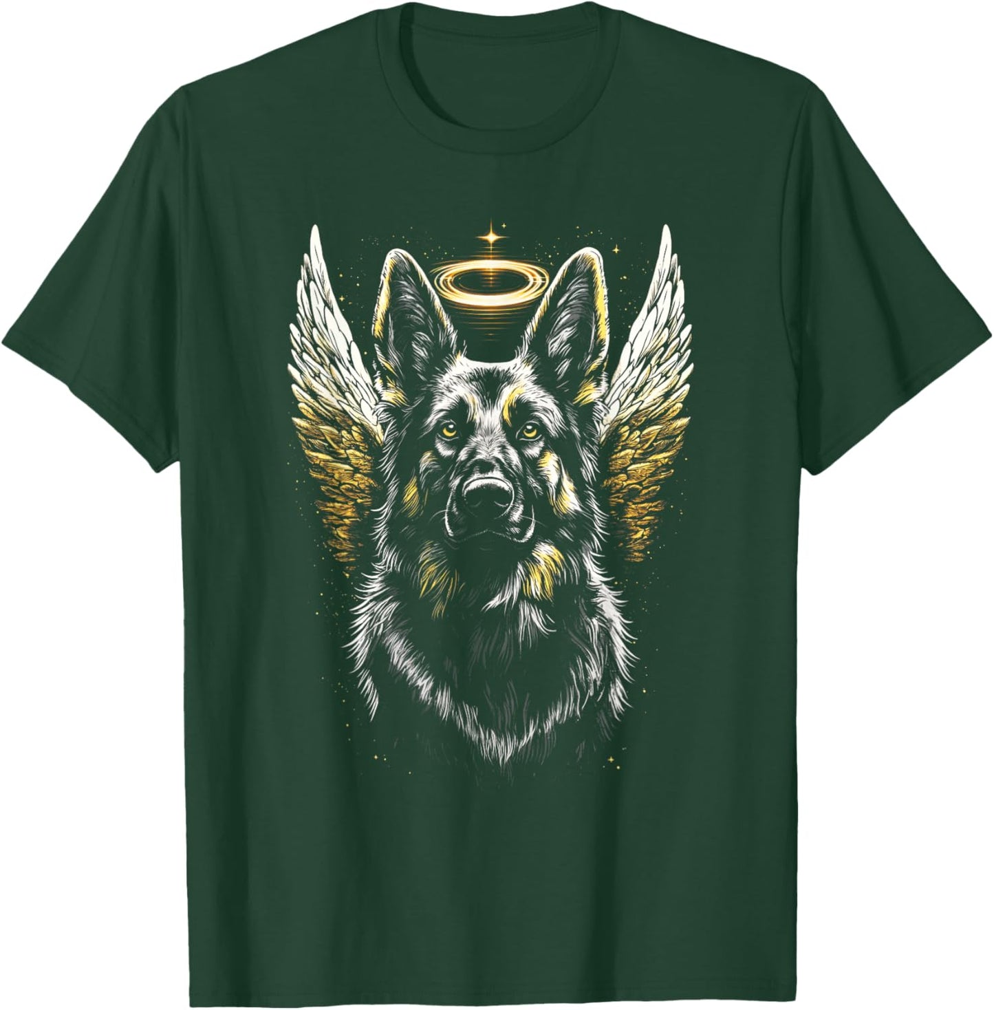 German Shepherd Angel Wings German shepherd art T-Shirt - T-Shirt | Forest
