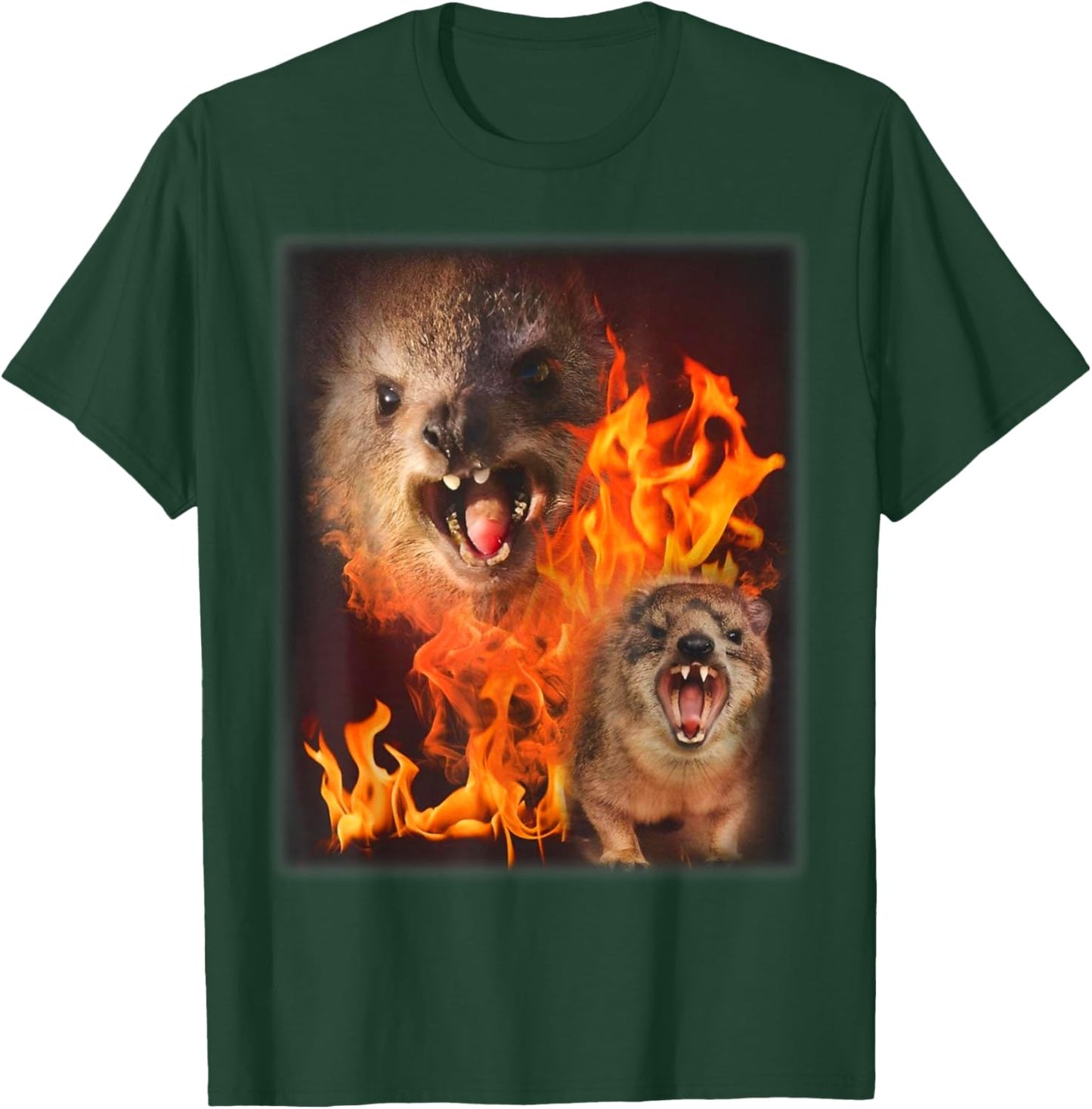Funny Rock Hyrax Fire Meme T-Shirt - T-Shirt | Forest