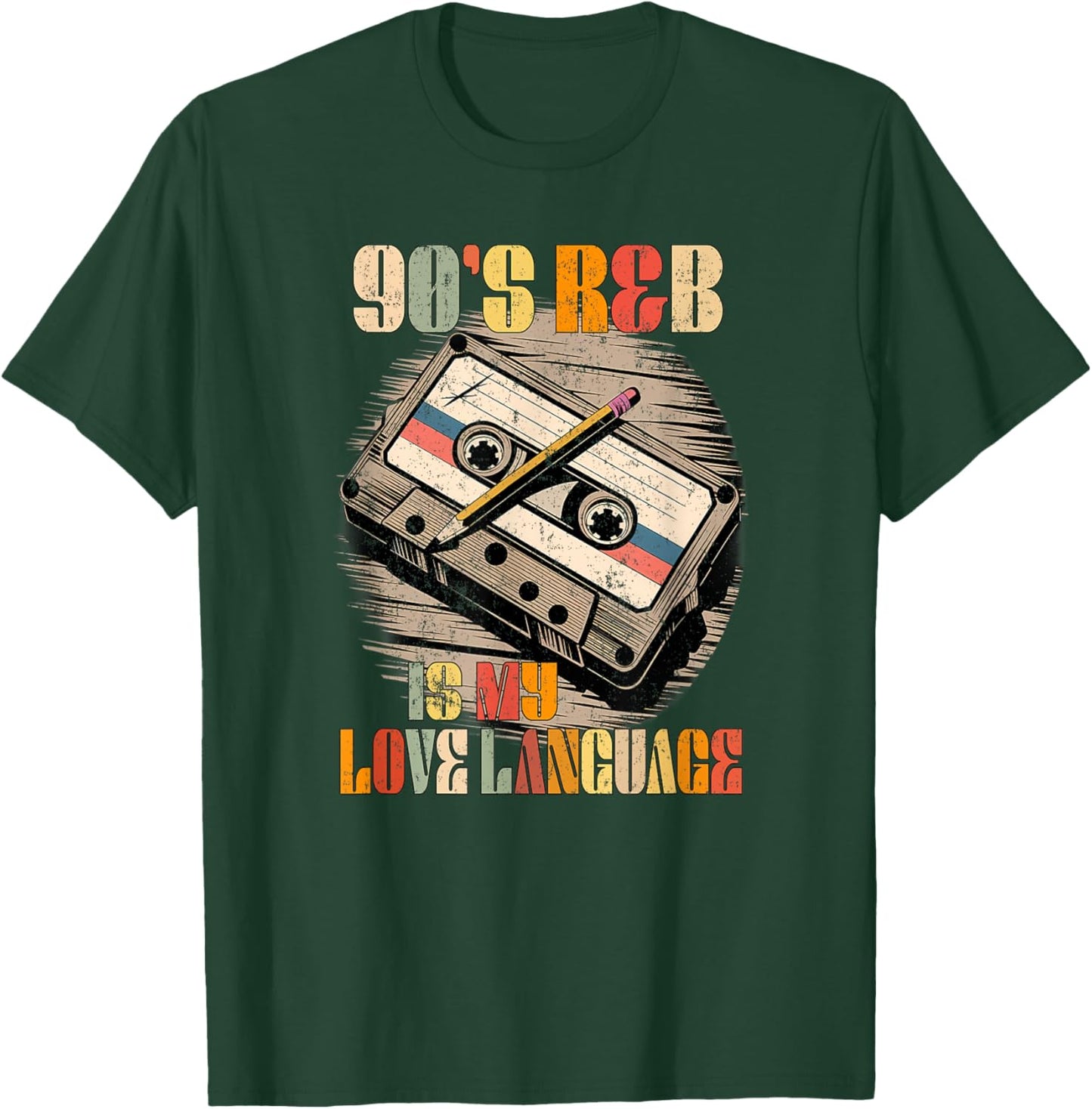 90's R&B Music My Love Language RnB Lover T-Shirt - T-Shirt | Forest