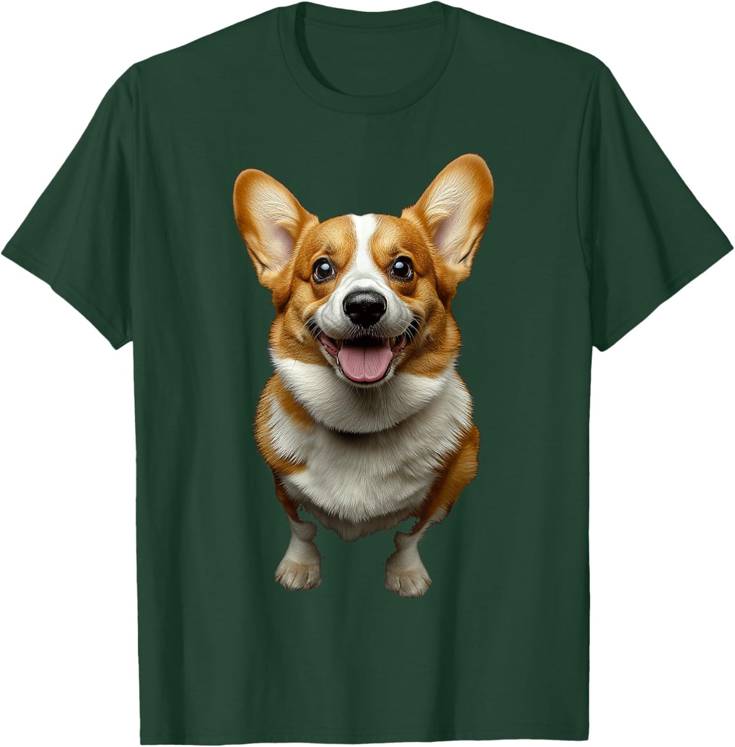 Pembroke Welsh Corgi Dog Motif Pet Artwork T-Shirt - T-Shirt | Forest