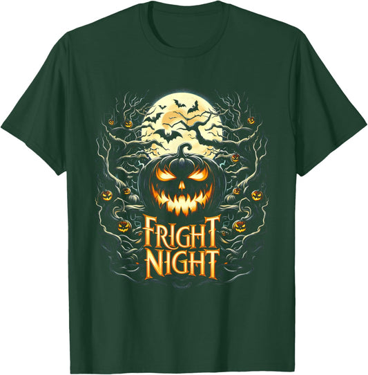 Halloween Pumpkin Jack O Lantern Face Fright Night T-Shirt - T-Shirt | Forest