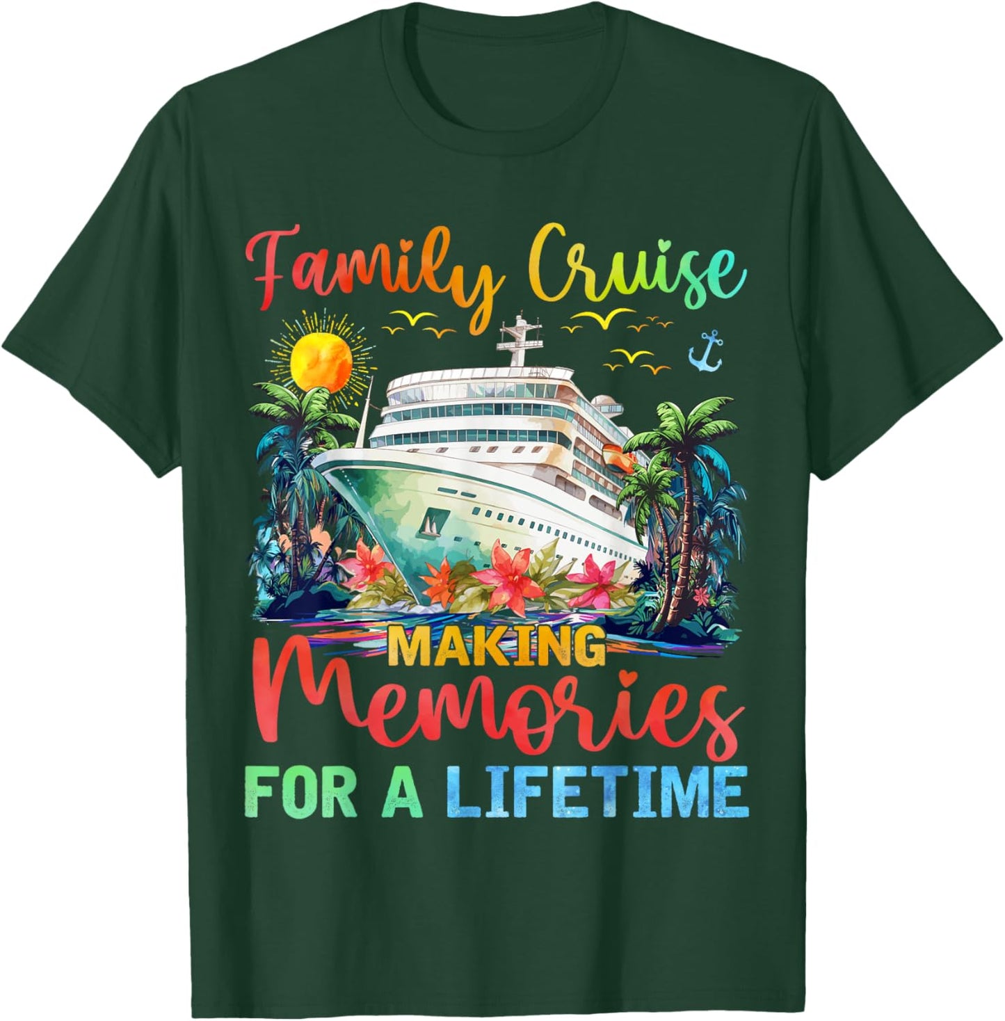 Family Cruise 2025 Cruise Vacation Family Matching T-Shirt - T-Shirt | Forest