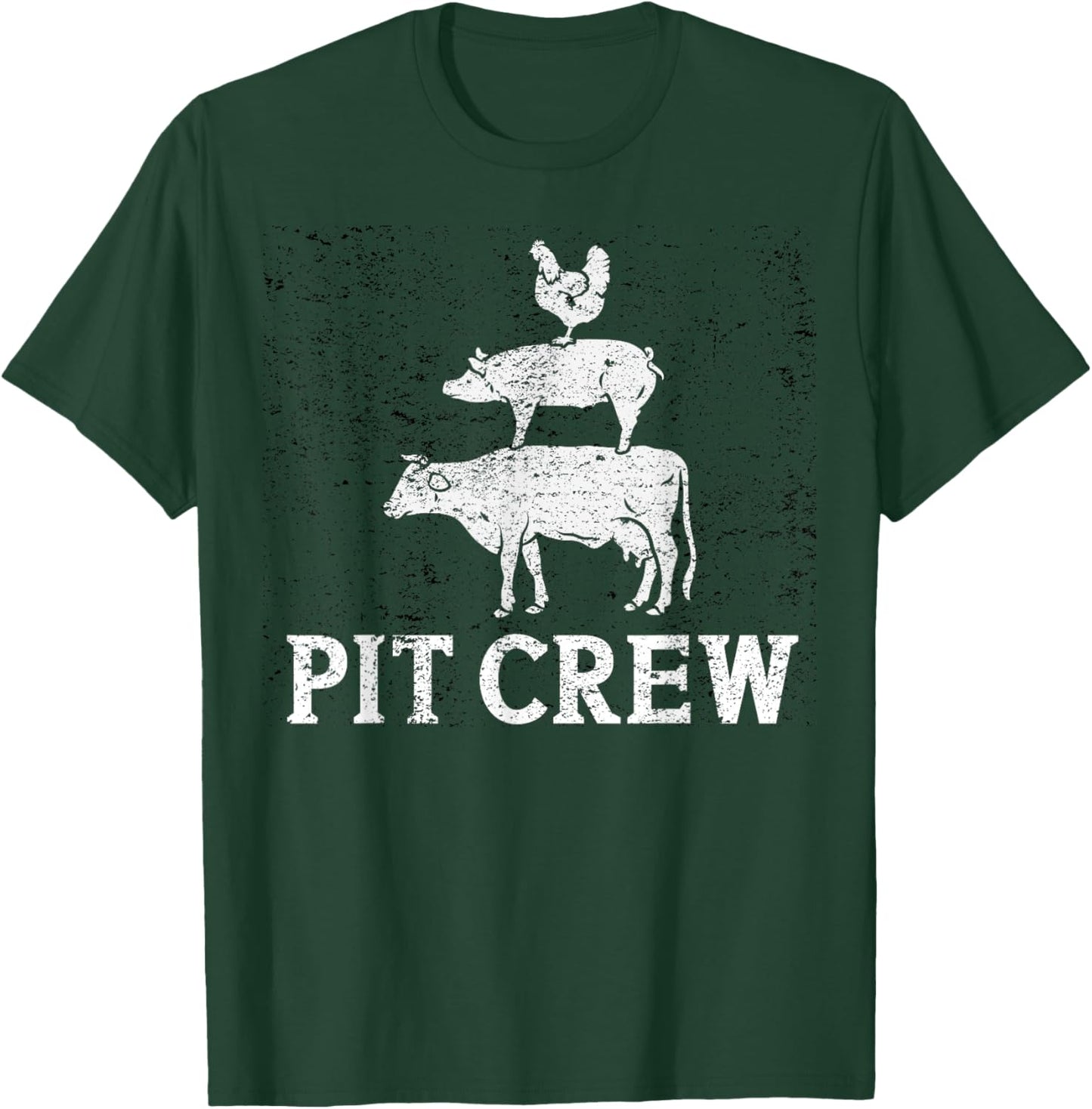 Funny Pit Crew BBQ Grilling Smoking Chicken Pork Beef T-Shirt - T-Shirt | Forest
