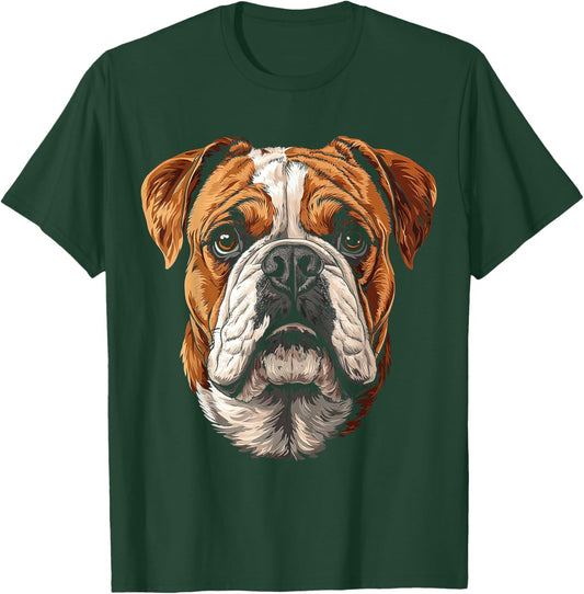 British Bulldog Dog Graphic Pet Art British Bulldog Men Women Kids T-Shirt - T-Shirt | Forest