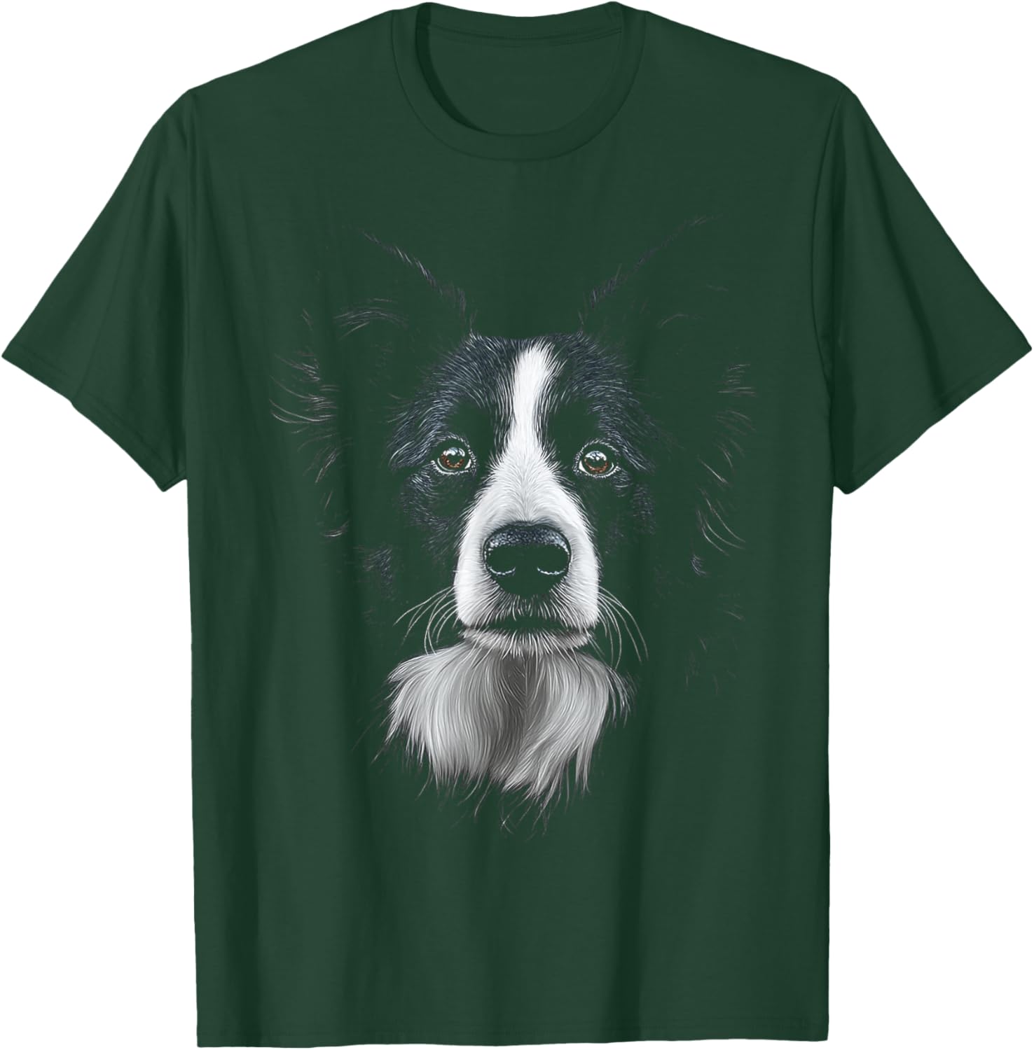 Border Collie Dog Motif Pet Illustration Border Collie T-Shirt - T-Shirt | Forest