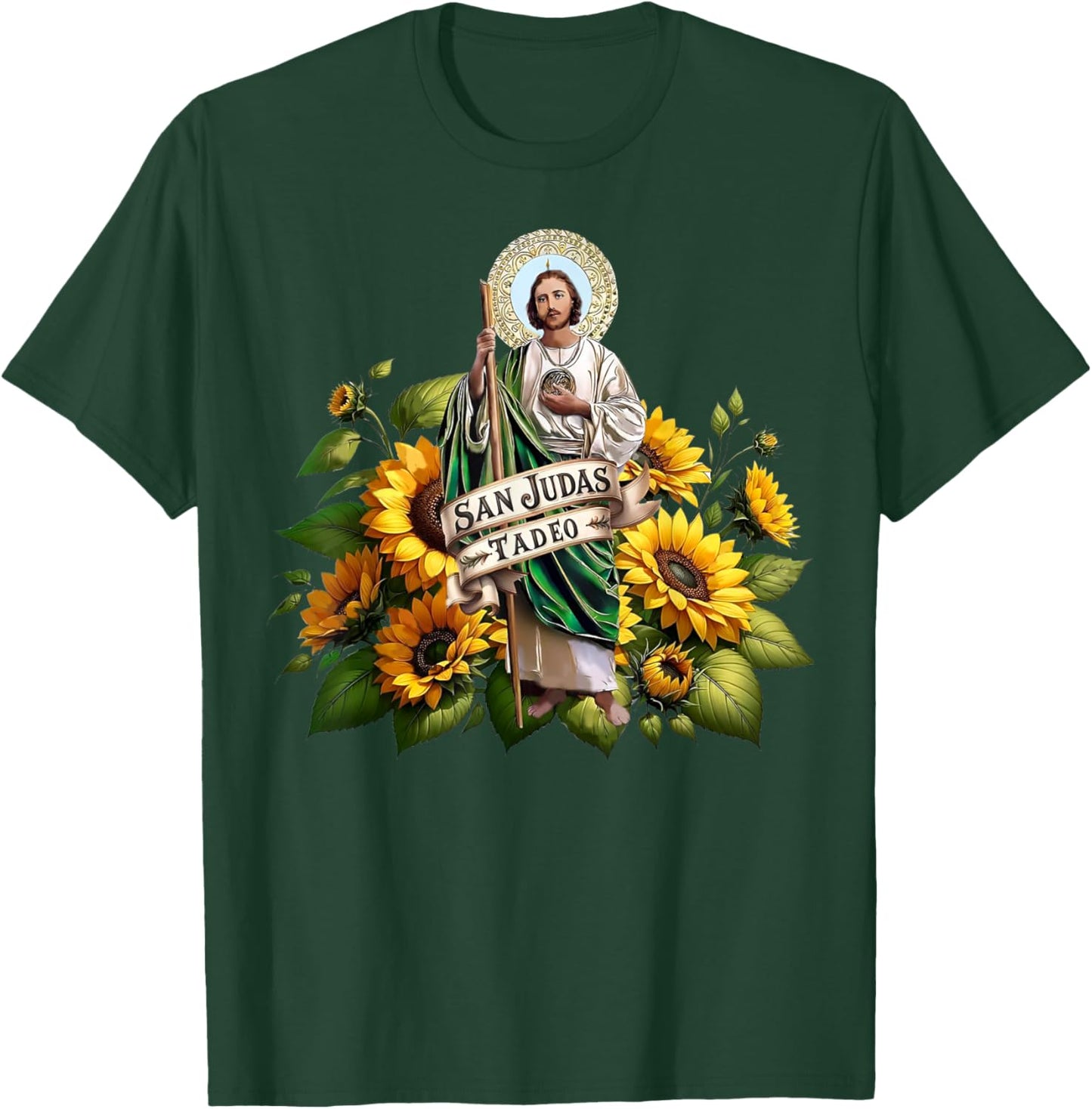 San Judas Tadeo Saint Jude T-Shirt - T-Shirt | Forest