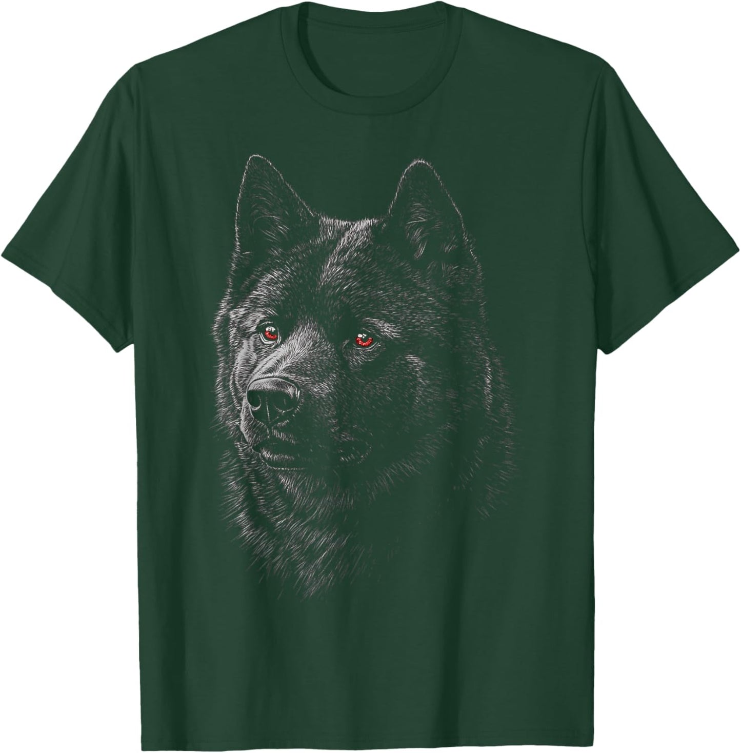 Akita Dog Graphic Pet Illustration Akita T-Shirt - T-Shirt | Forest