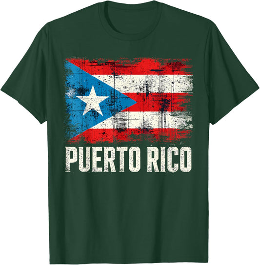 Puerto Rico Flag Heritage Month Hispanic Boricua Rica T-Shirt - T-Shirt | Forest