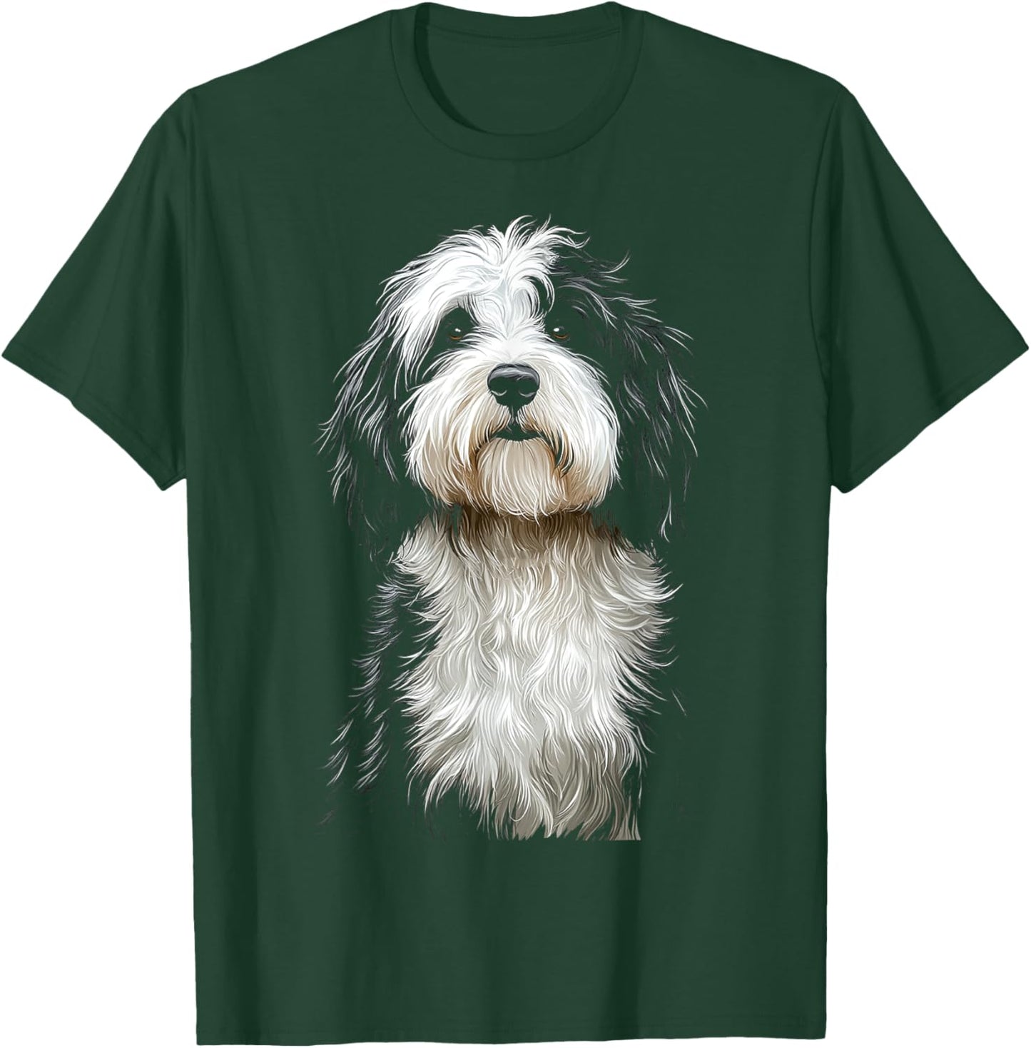 Old English Sheep Dog Motif Pet Artwork Old English Sheep Women Kids T-Shirt - T-Shirt | Forest