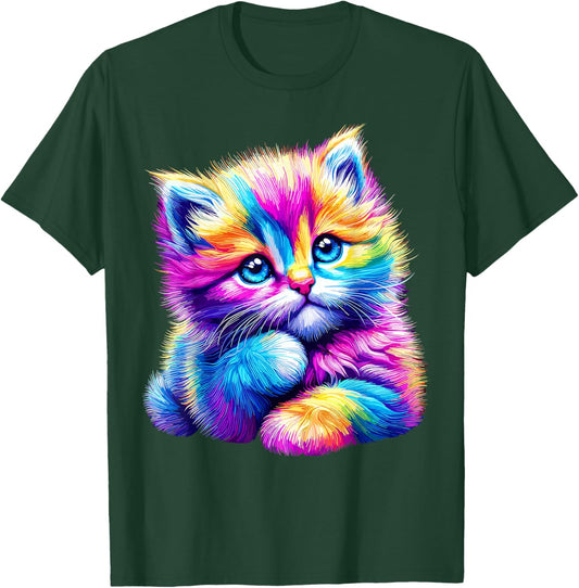 Cat Colorful for Cat Lovers T-Shirt - T-Shirt | Forest