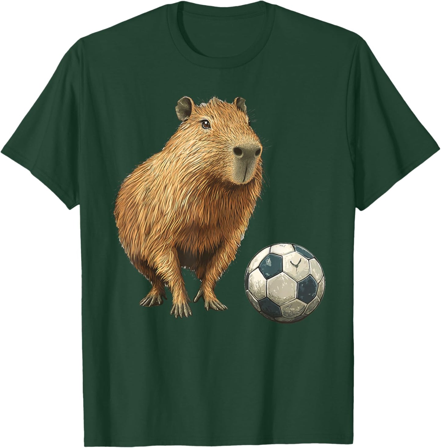 Capybara Soccer T-Shirt - T-Shirt | Forest