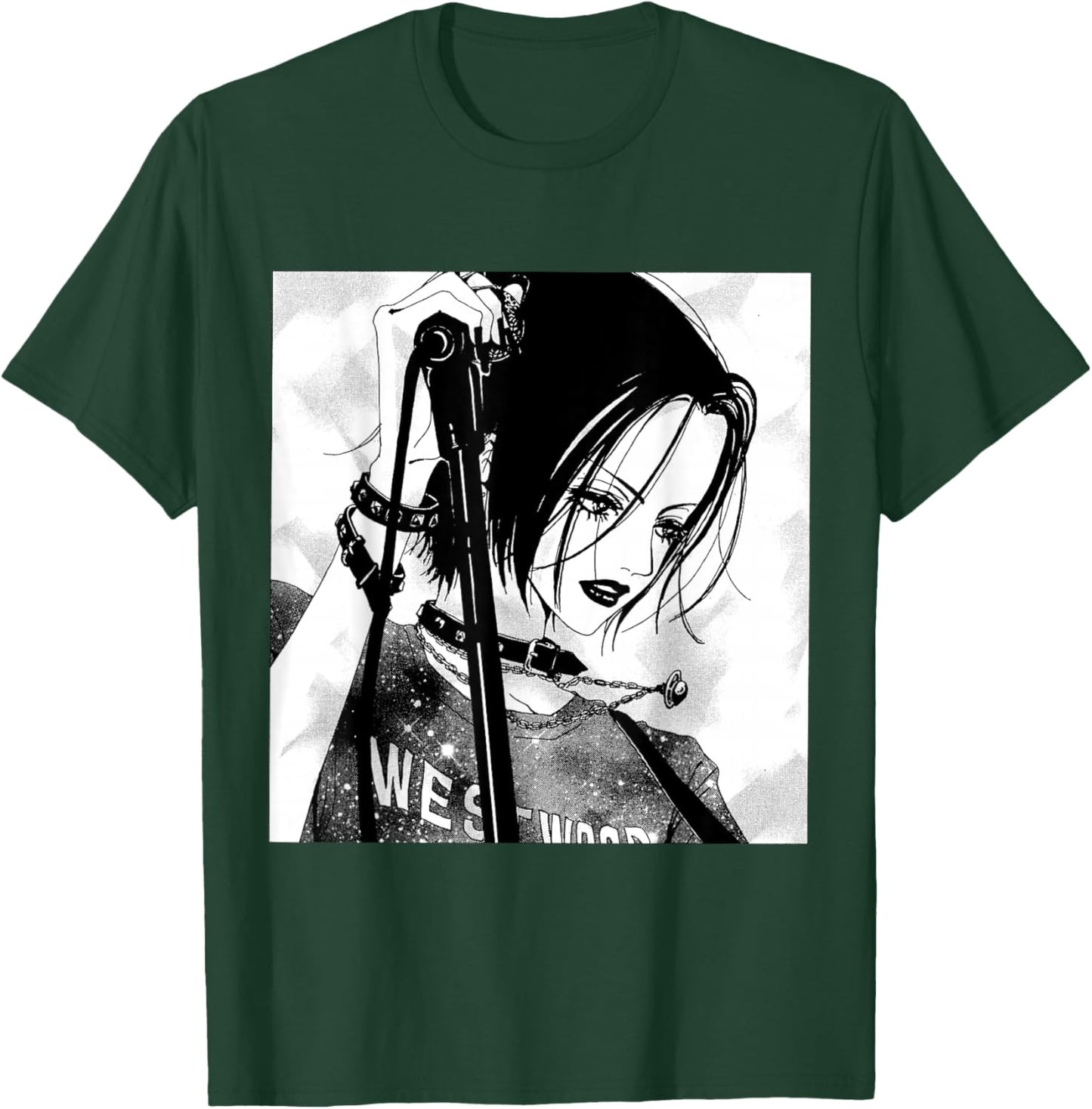Anime Gothic Girl Aesthetic Soft Grunge Waifu Japanese Otaku T-Shirt - T-Shirt | Forest