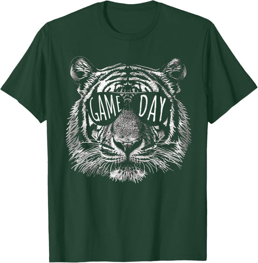 Cool Tiger Sunglasses Sports Fan Gift Game Day Fun Tiger The T-Shirt - T-Shirt | Forest