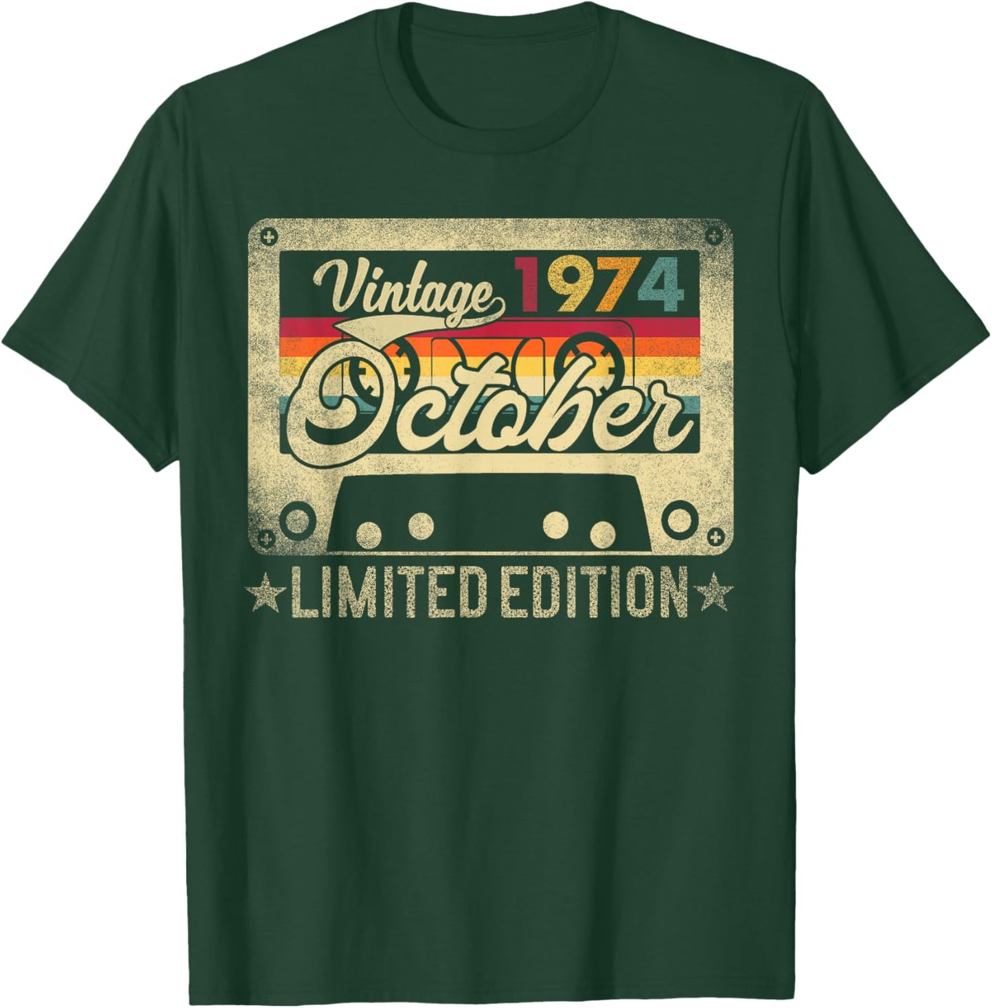 October 1974 Retro 51st Birthday Limited Edition Vintage T-Shirt - T-Shirt | Forest