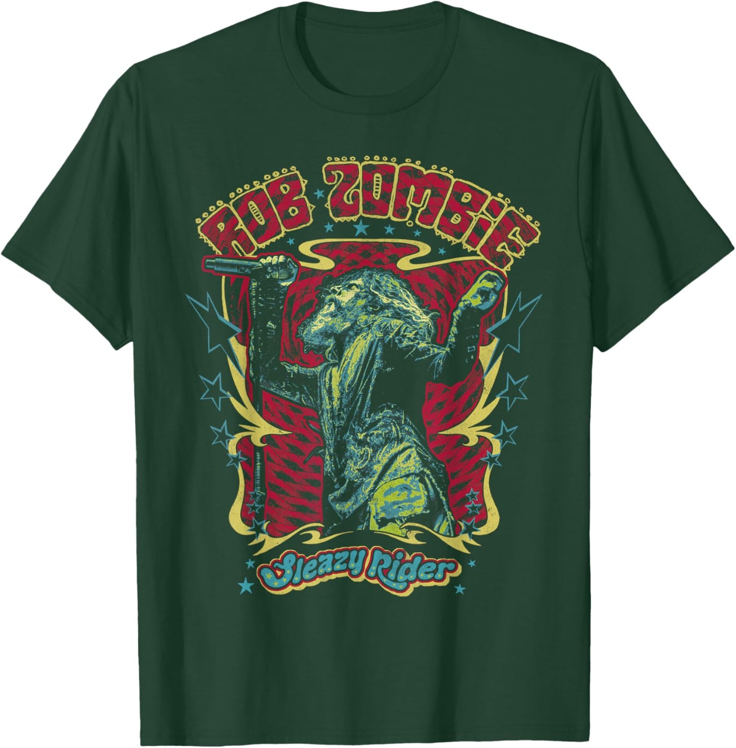 Rob Zombie – 70's Sleazy Rider T-Shirt - T-Shirt | Forest
