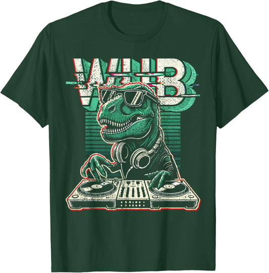 Dj Dinosaur House Trance Dubstep Techno Music T-Shirt - T-Shirt | Forest