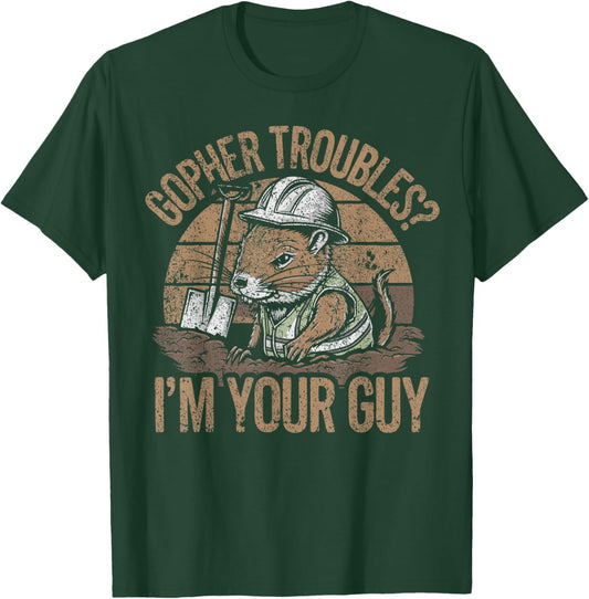 Funny Pest Control Gopher Hunting T-Shirt - T-Shirt | Forest