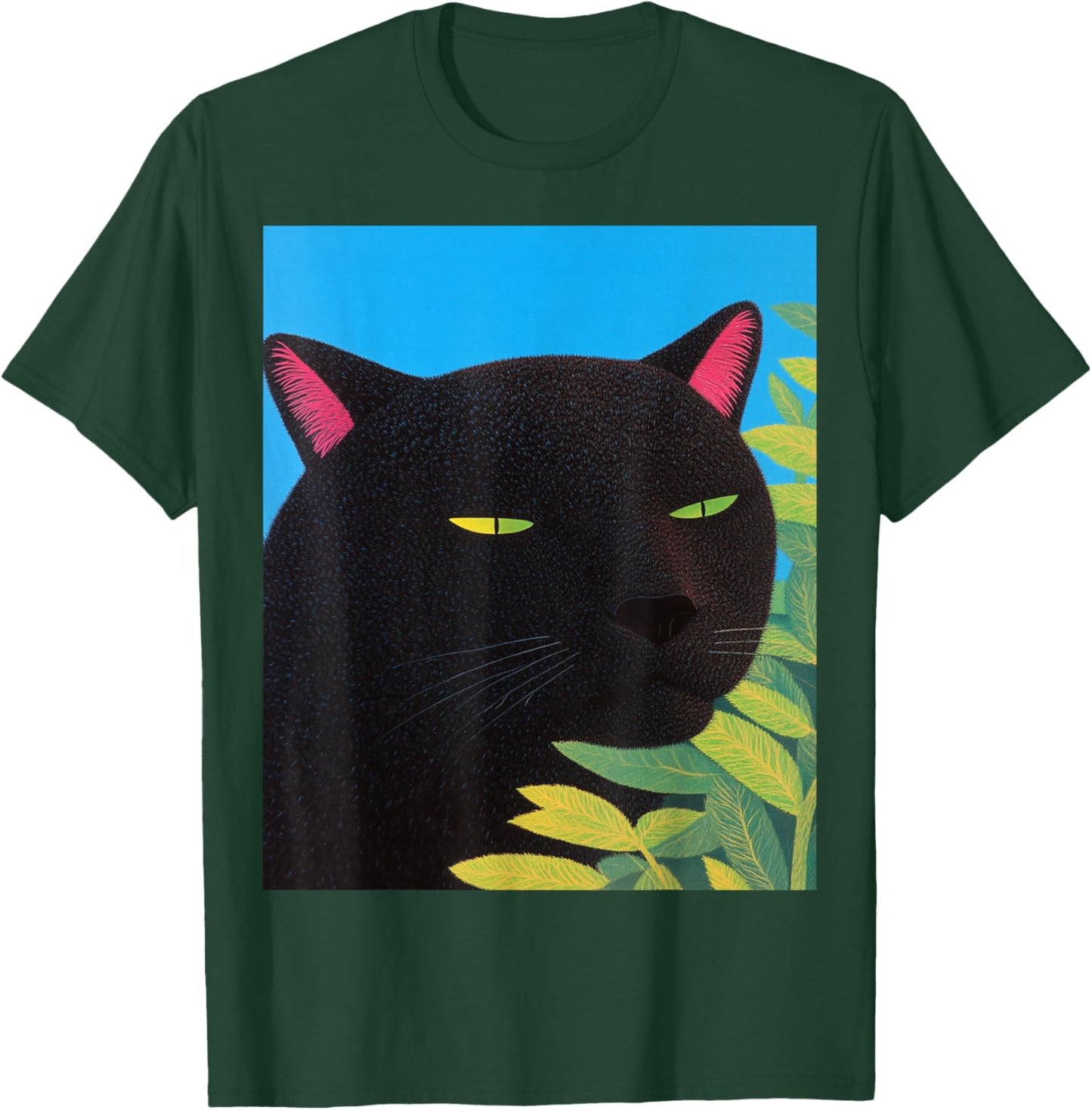 Trendy Fashion Tops Sarcastic Cat Panther Black Graphic T-Shirt - T-Shirt | Forest