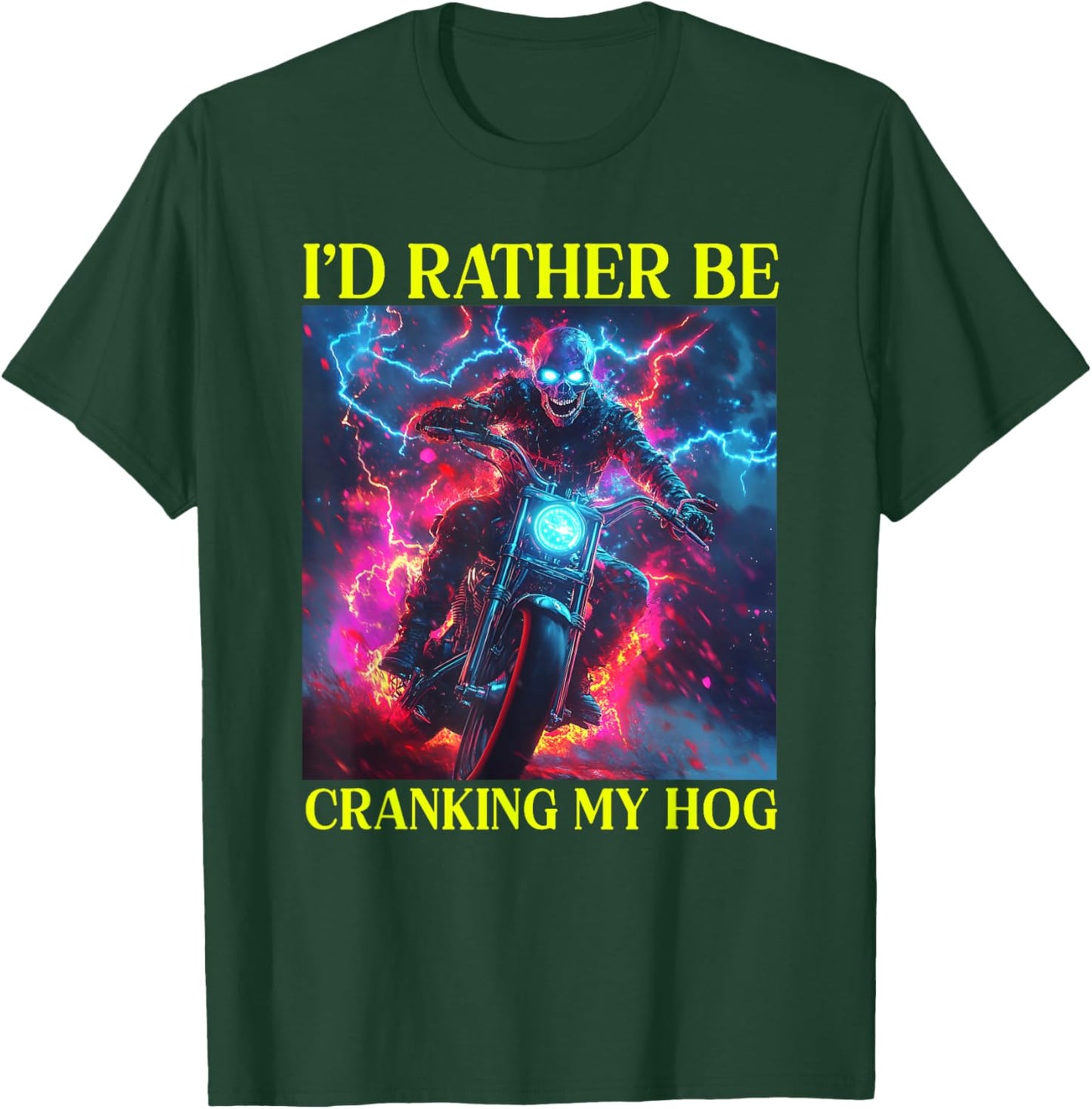 I'd Rather Be Cranking My Hog Funny Vacation Swap T-Shirt - T-Shirt | Forest