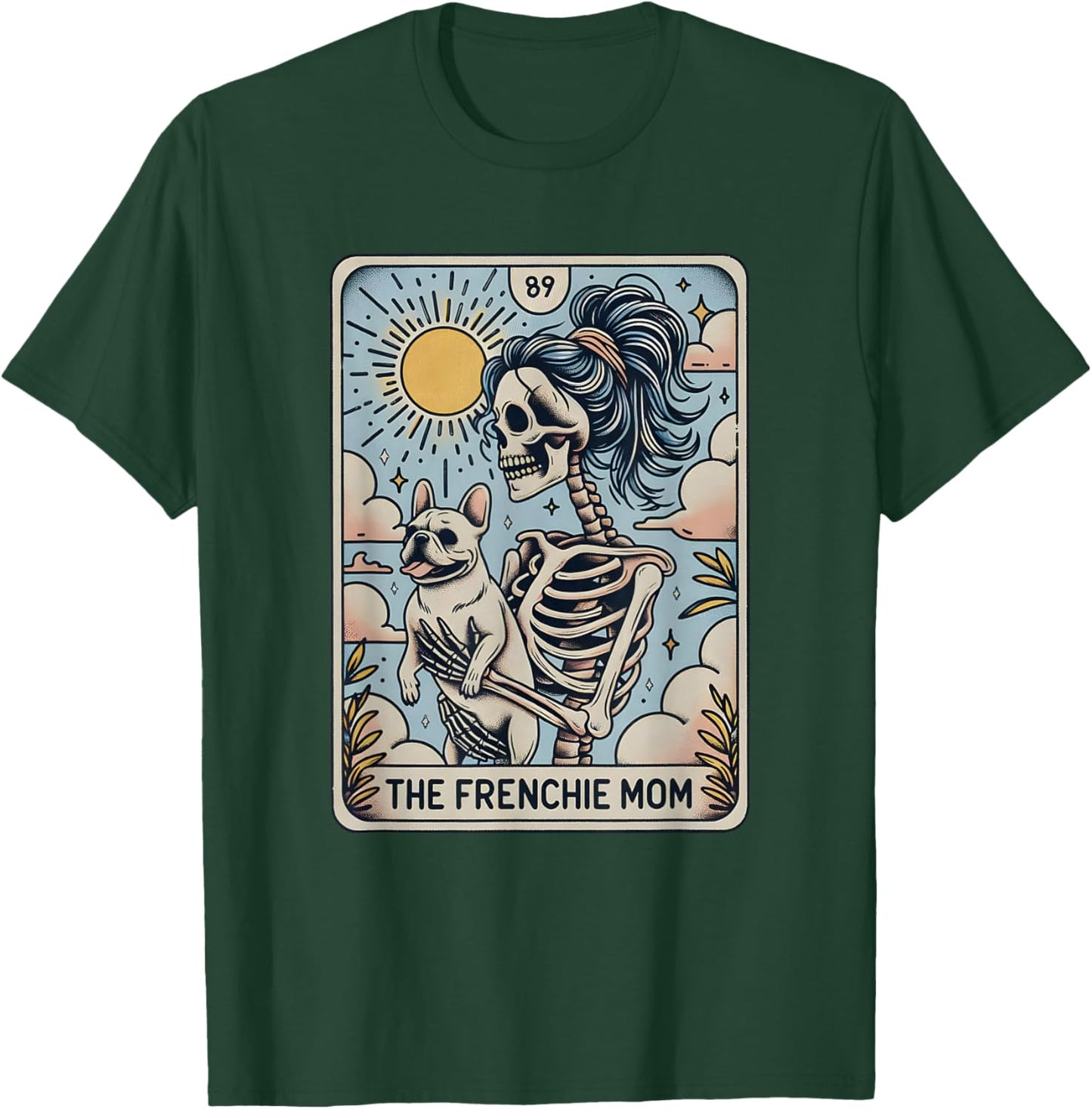 French Bulldog Halloween, French Bulldog Skeleton Halloween Men Women T-Shirt - T-Shirt | Forest