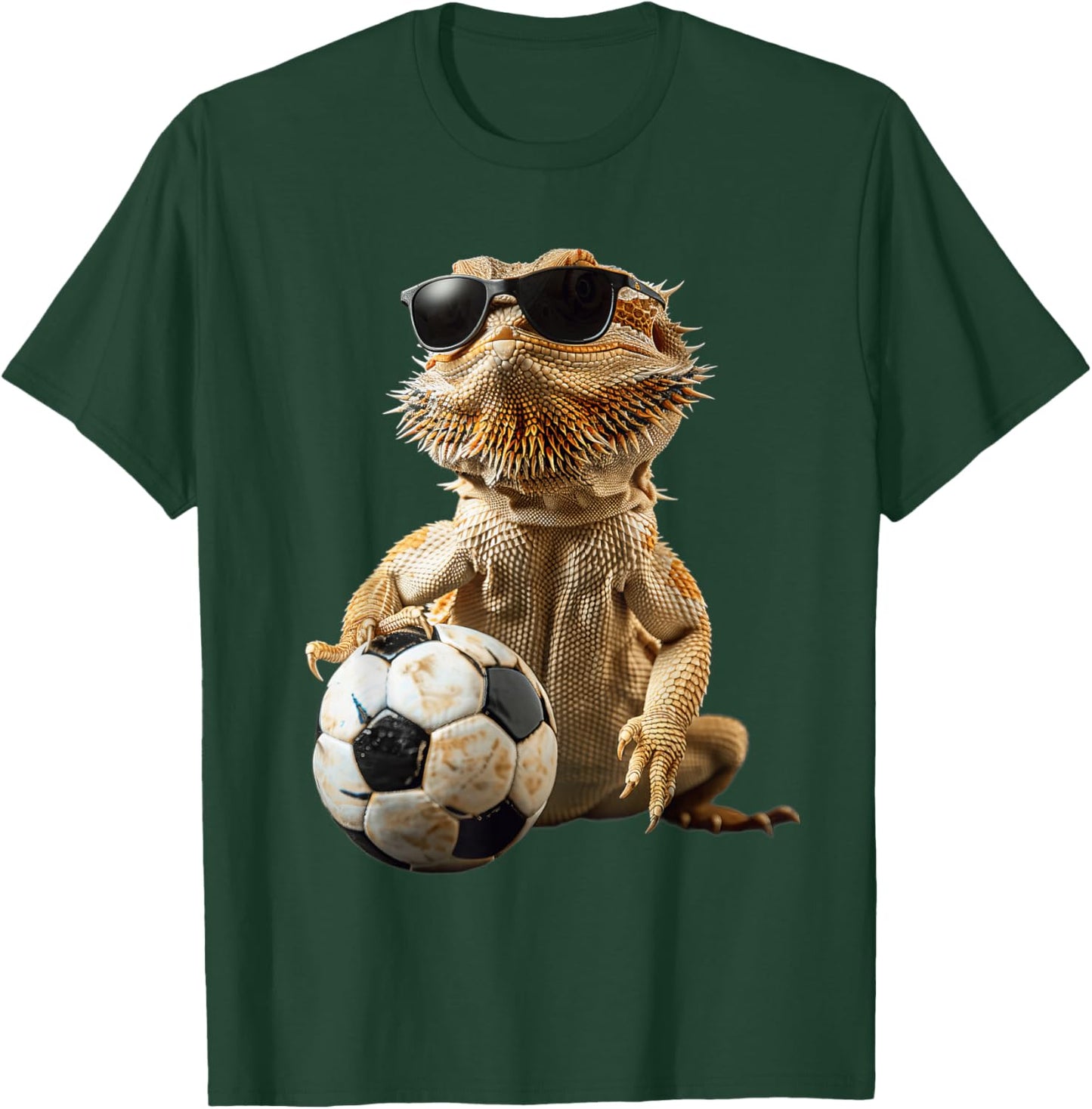 Bearded Dragon Soccer T-Shirt - T-Shirt | Forest