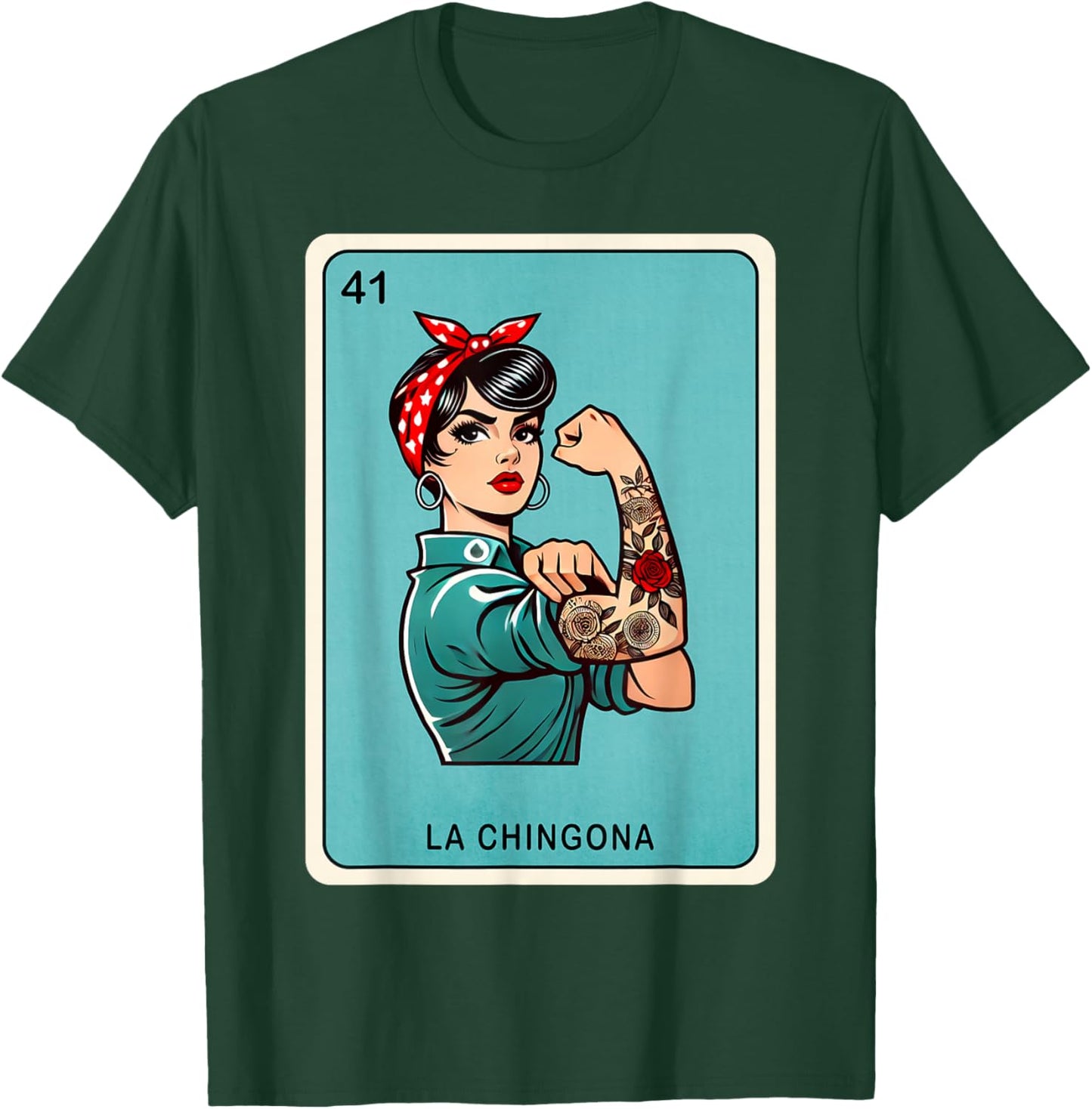 La Chingona Funny Card Mexican Lottery chingona women T-Shirt - T-Shirt | Forest