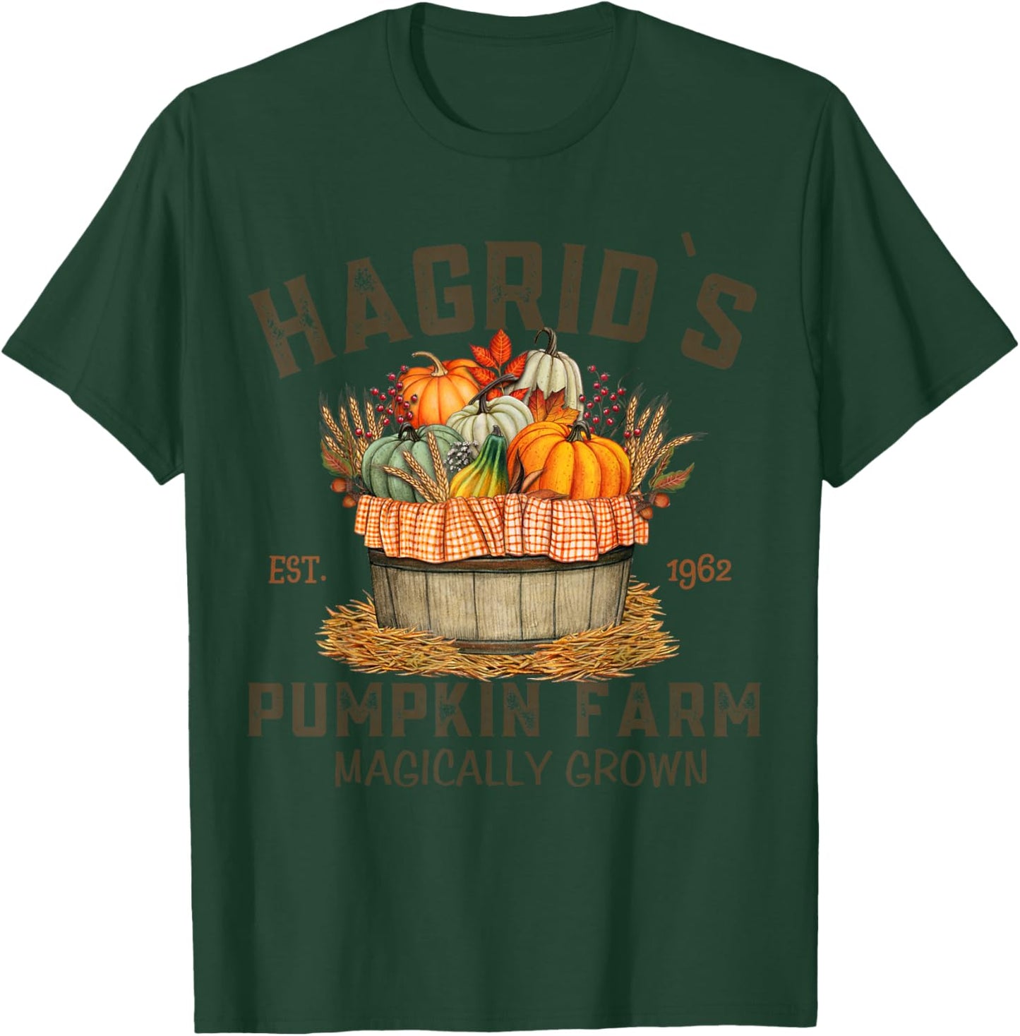 Retro Hagrid's Pumpkin Farm Patch Autumn Pumpkin Garden T-Shirt - T-Shirt | Forest
