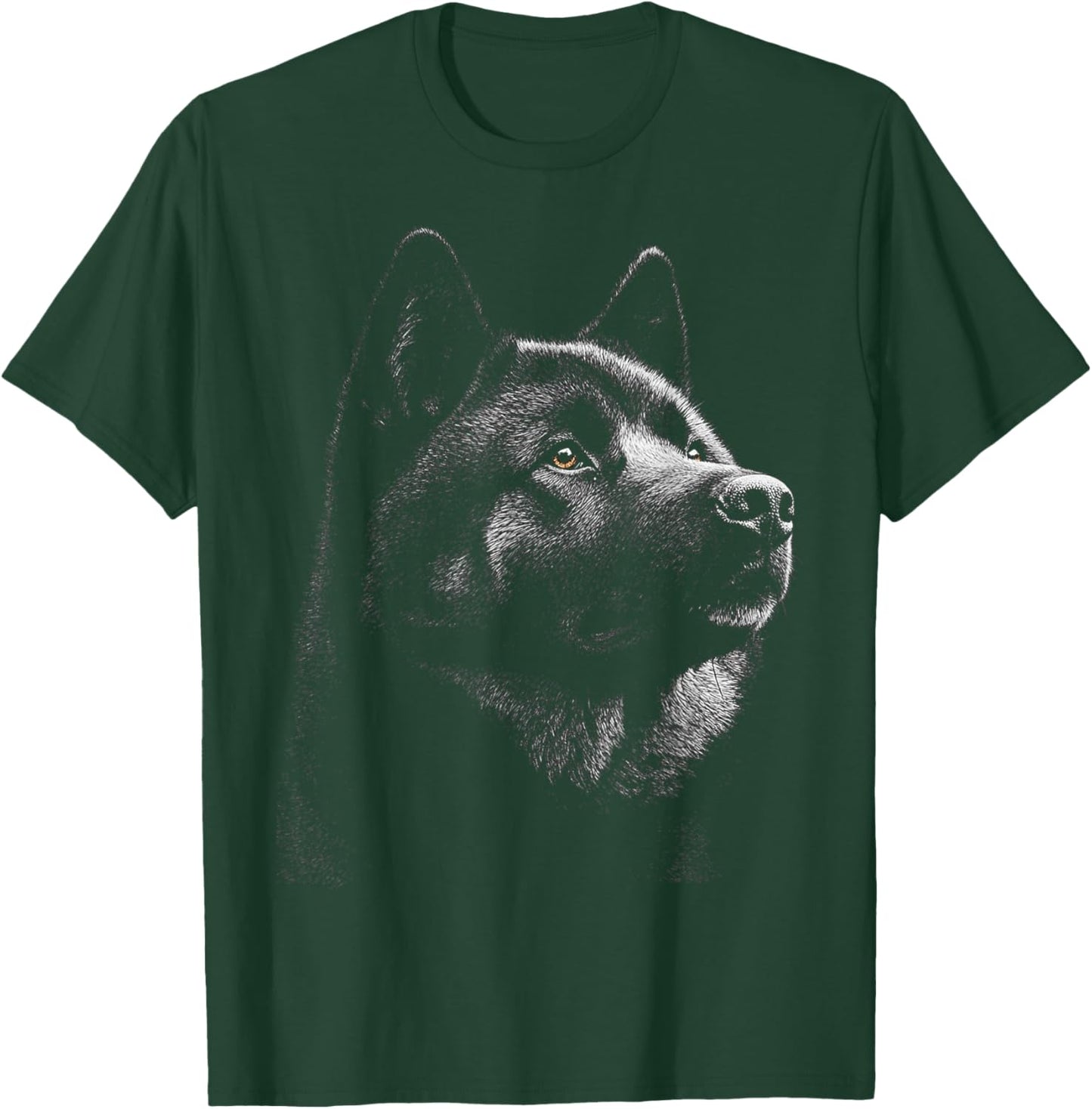 Akita Dog Graphic Pet Illustration Akita T-Shirt - T-Shirt | Forest