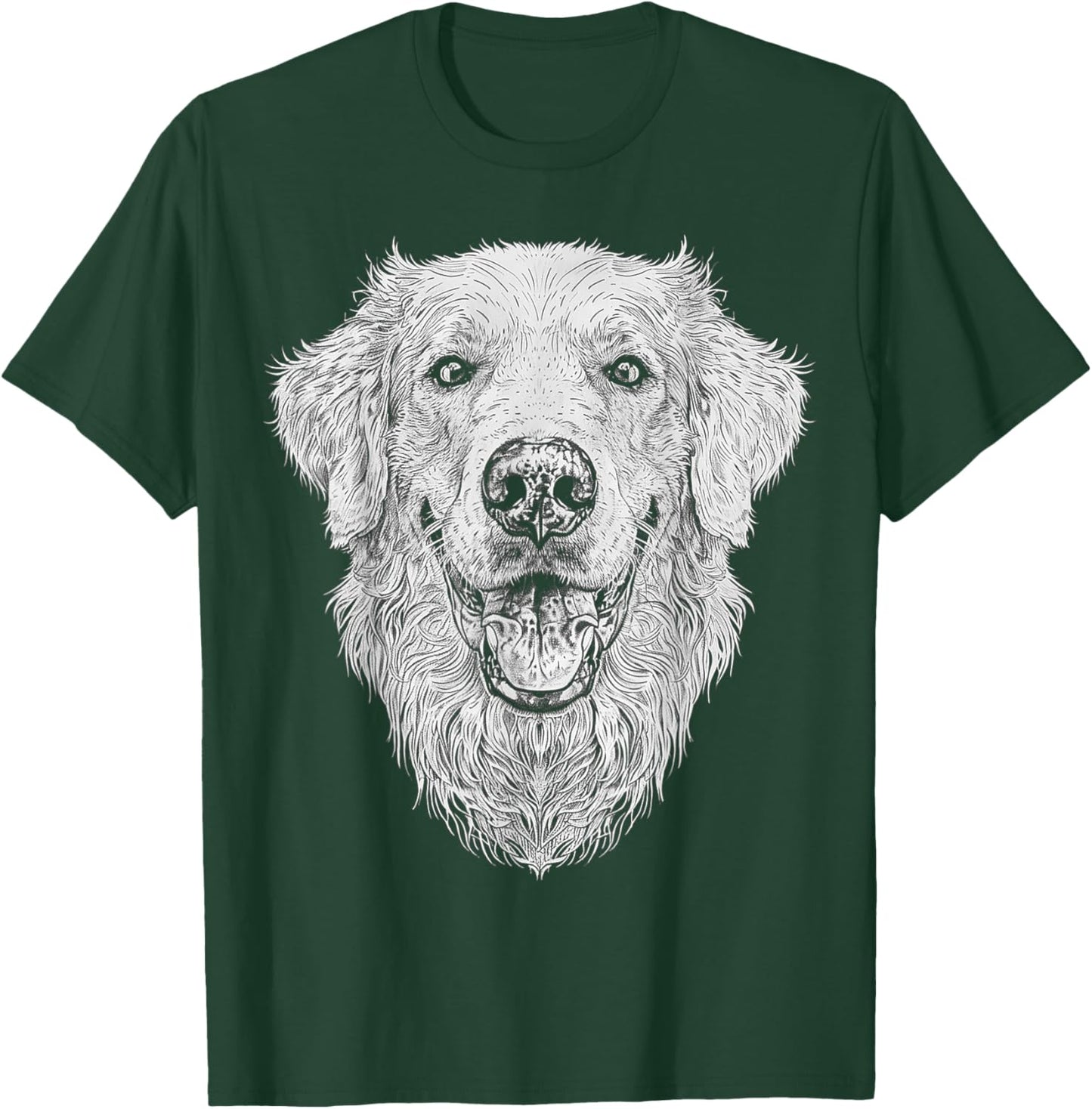 Golden Retriever Dog Motif Pet Illustration Golden Retriever T-Shirt - T-Shirt | Forest